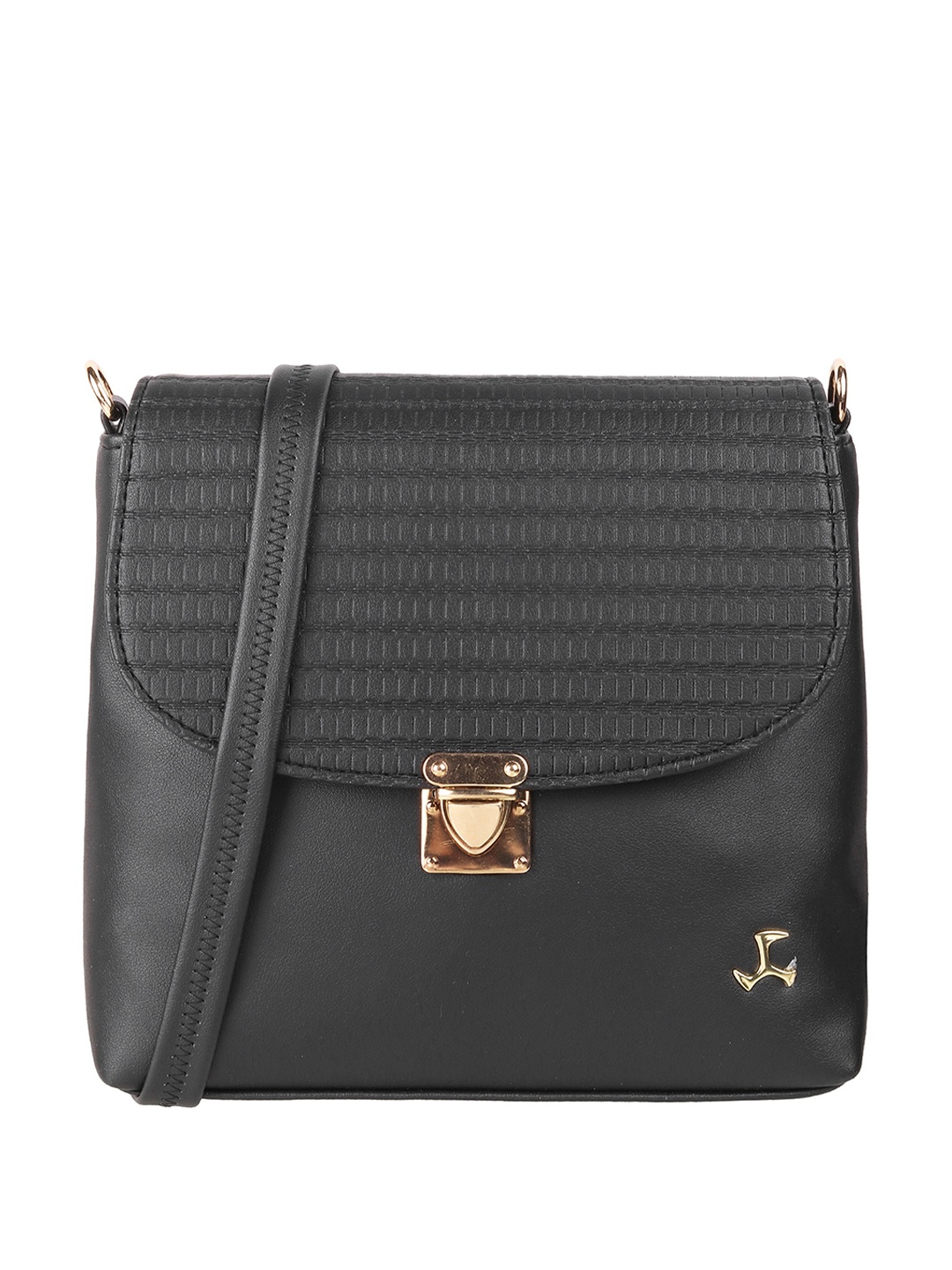 

Mochi Black Textured Sling Bag