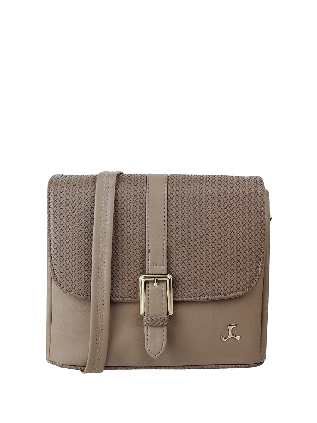 

Mochi Brown Textured Sling Bag