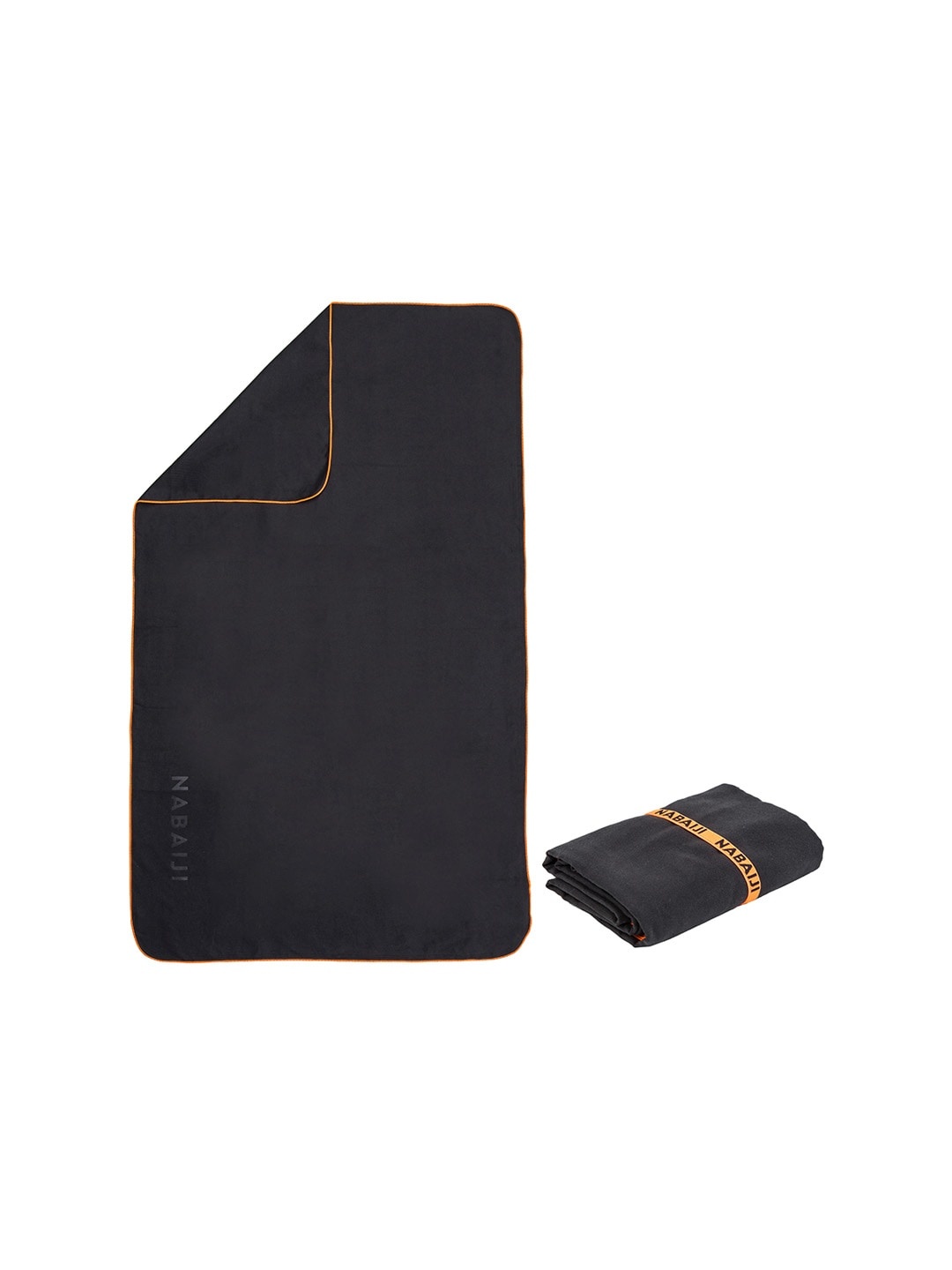 

Nabaiji By Decathlon Unisex Black Solid Quick-Dry 150 GSM Bath Towel
