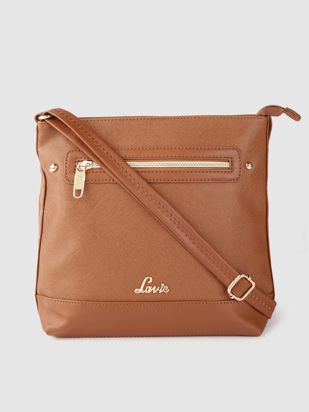 

Lavie Women Brown Solid Structured Sling Bag