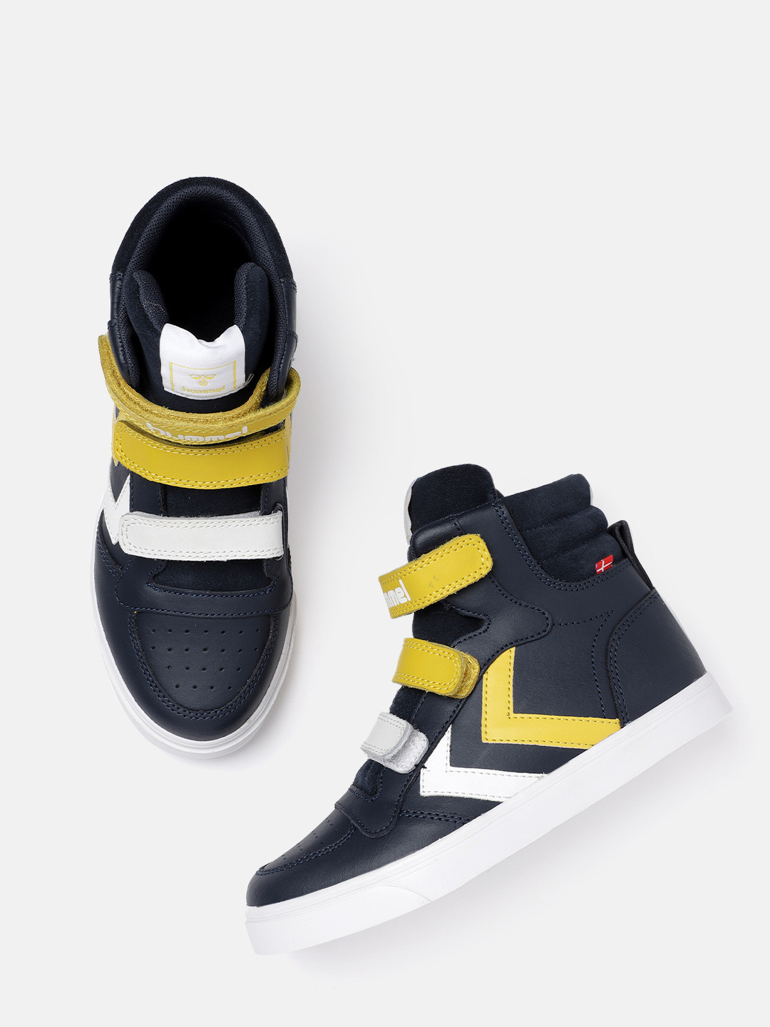 

hummel Infant Boys Navy Blue Solid Stadil Pro Mid-Top Sneakers