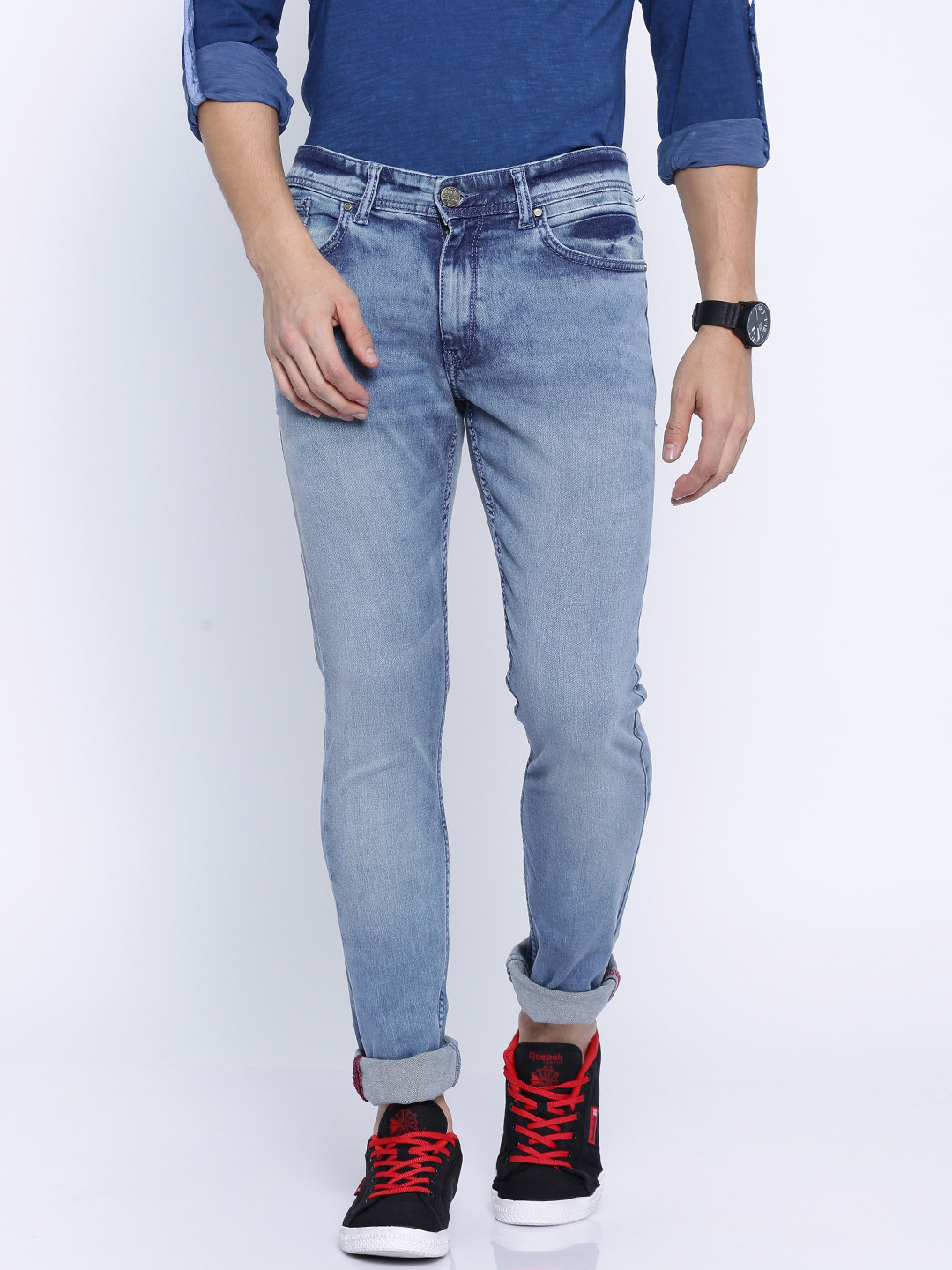 

Locomotive Blue Washed Super-Slim Fit Jeans