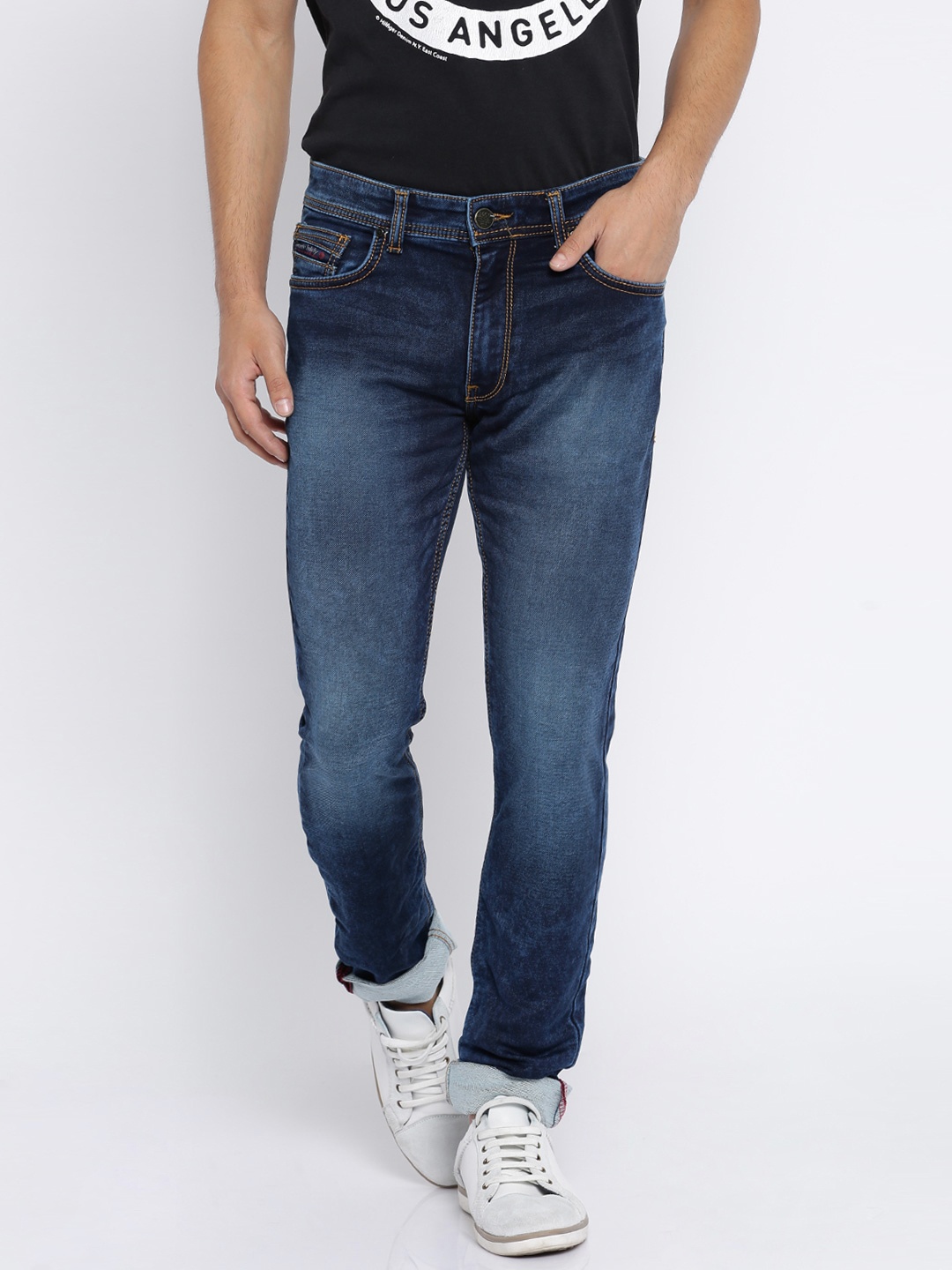 

Locomotive Blue Washed Super Slim Fit Stretchable Jeans