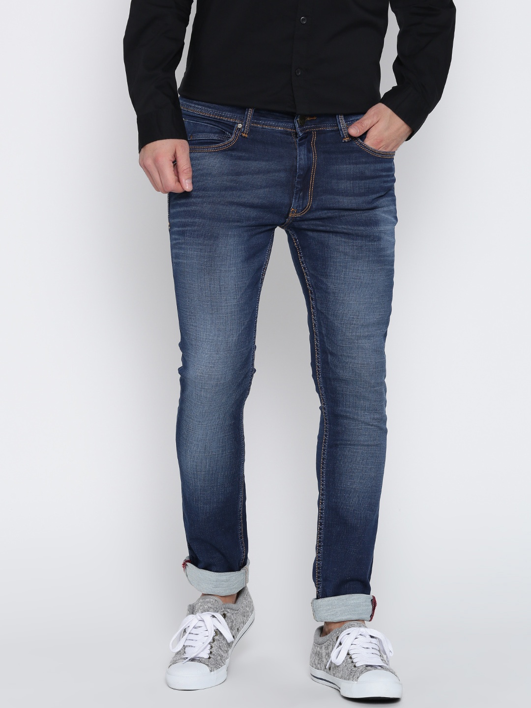 

Locomotive Blue Washed Super Slim Fit Stretchable Jeans