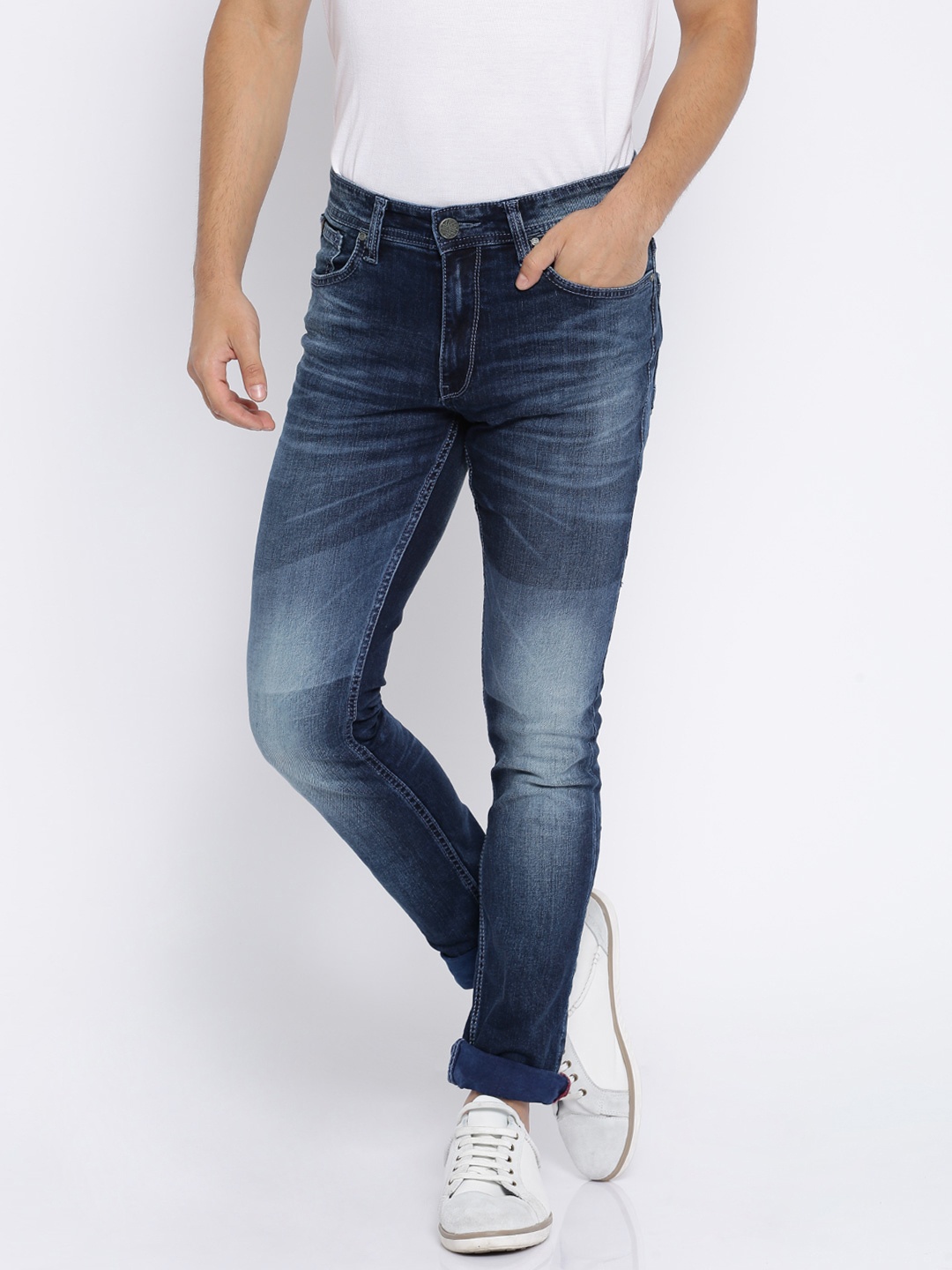 

Locomotive Blue Washed Super Slim Fit Stretchable Jeans