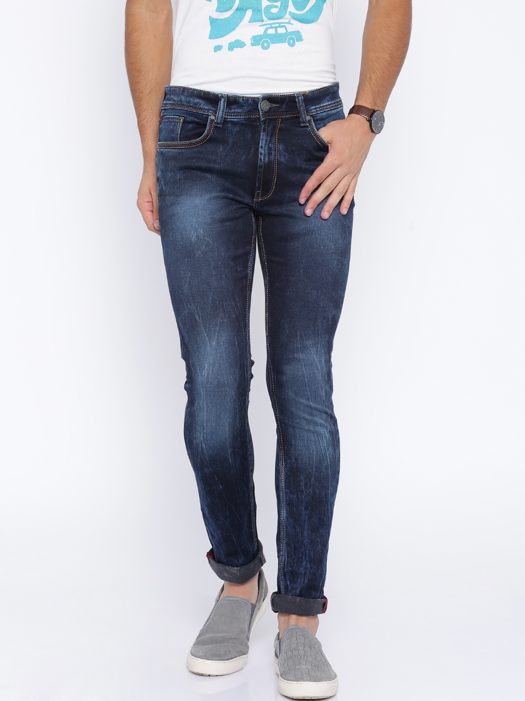 

Locomotive Blue Dragon Slim Fit Stretchable Jeans