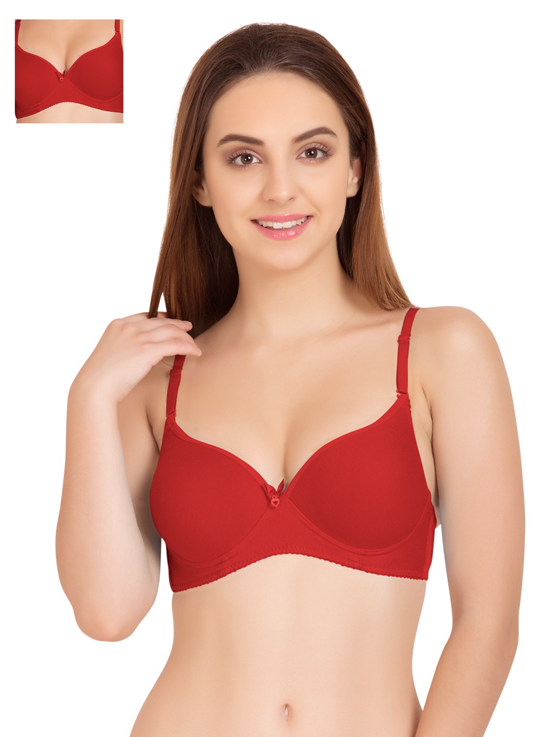 

Tweens Pack of 2 Red Full-Coverage T-shirt Bras TW1520
