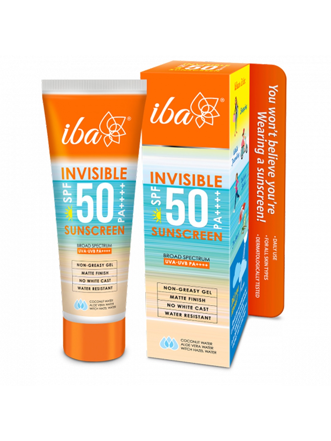 

Iba Invisible Gel Sunscreen SPF 50 PA++++ - 80 g, White