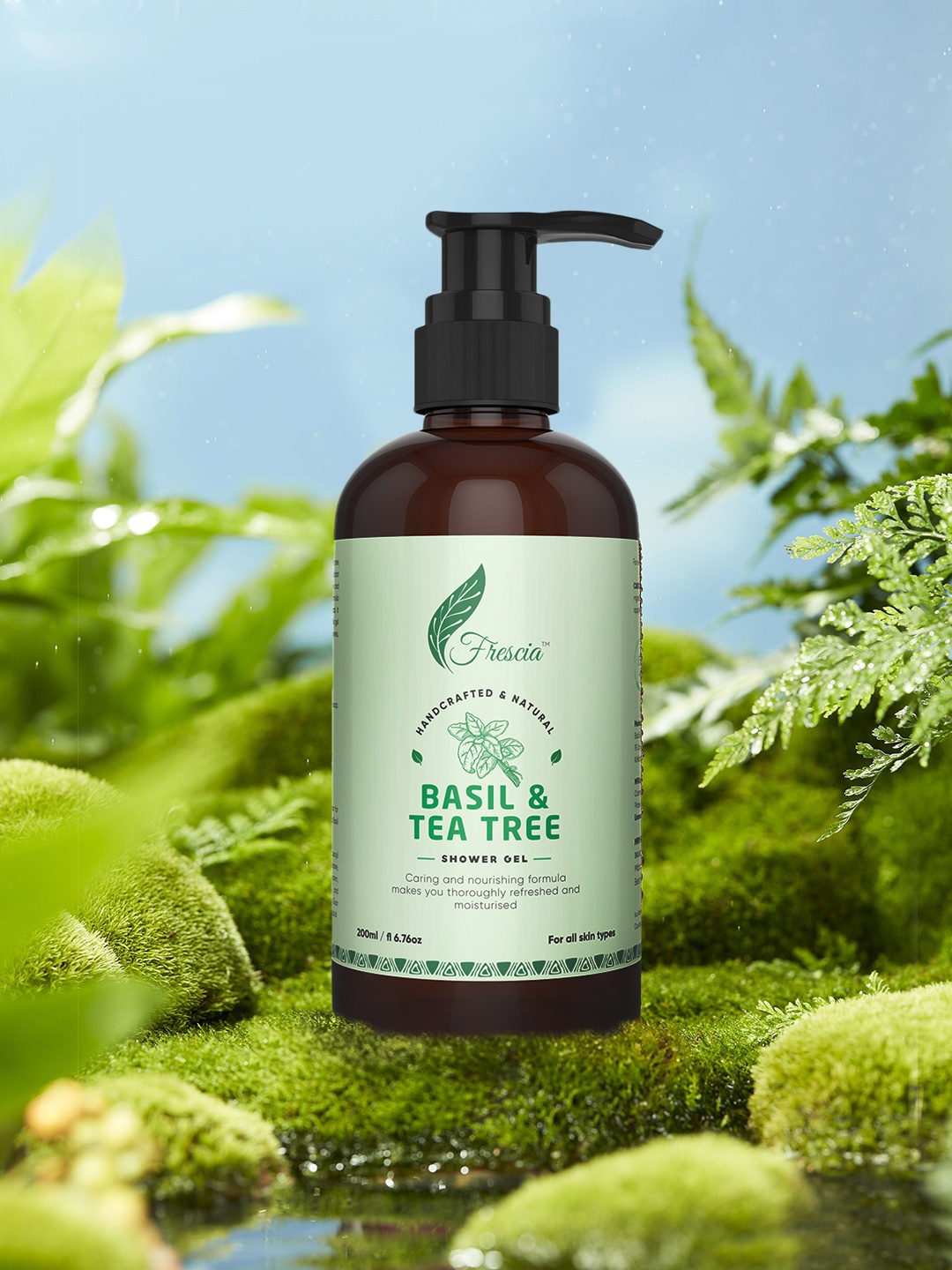 

Frescia Basil & Tea Tree Shower Gel - 200 ml, Green