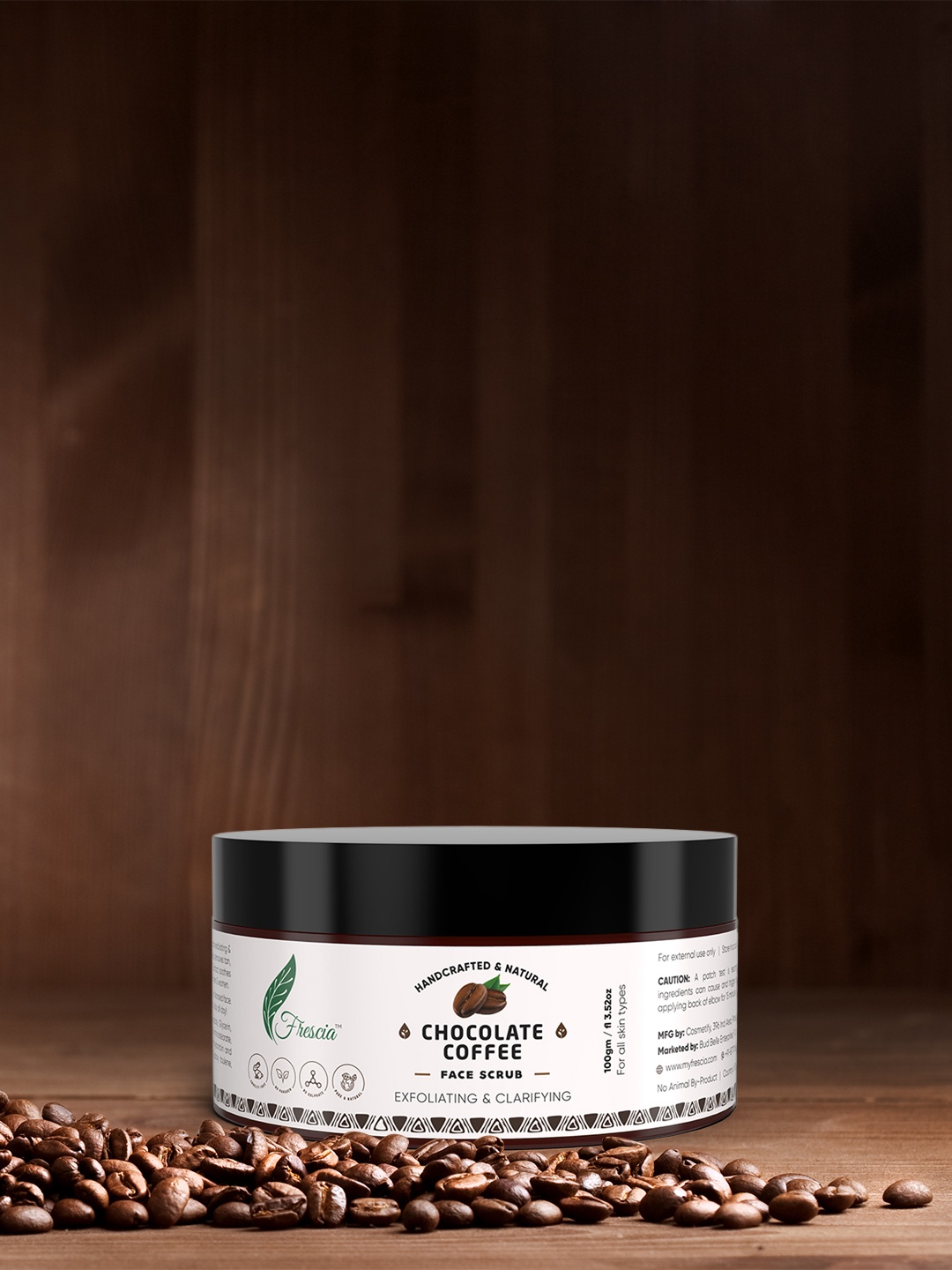 

Frescia Chocolate Coffee Face Scrub, Coffee brown