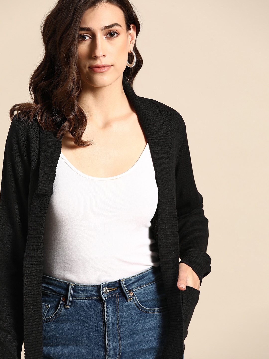 

all about you Women Black Front-Open