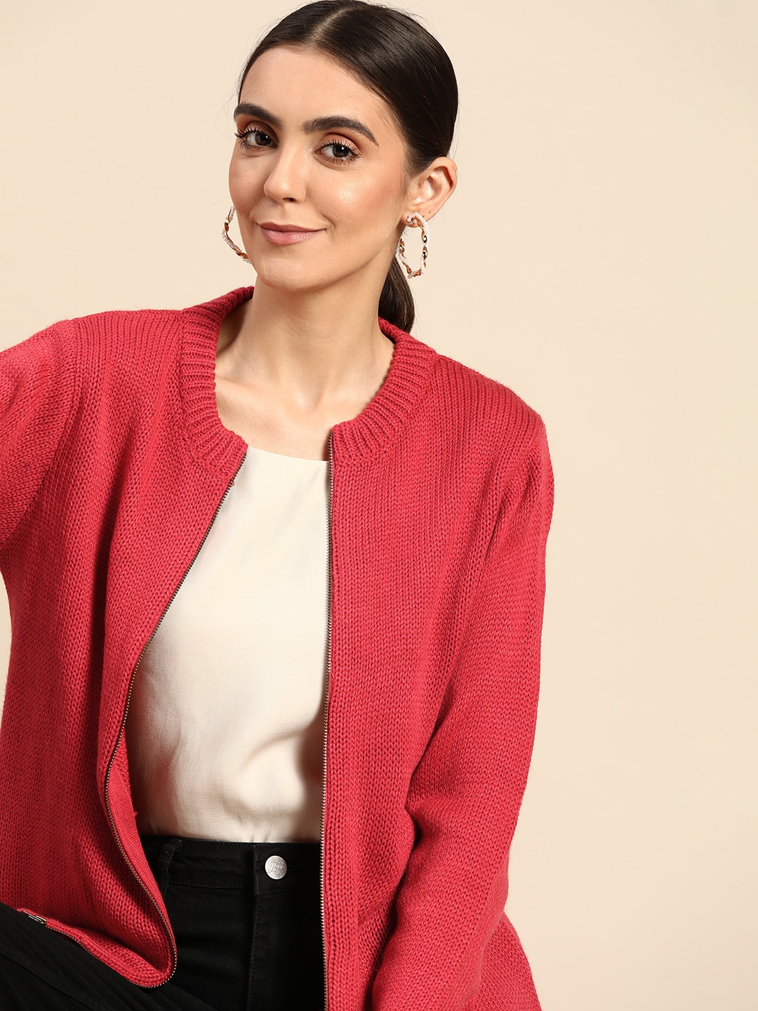 

all about you Women Red Cardigan