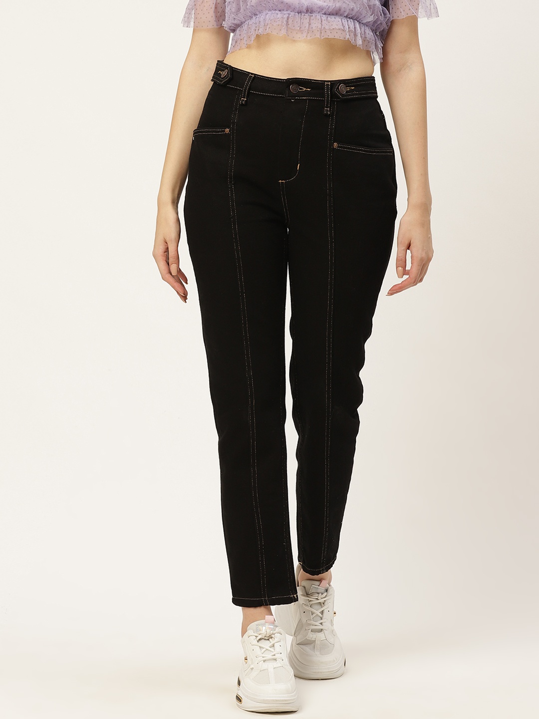

Trendyol Women Black High-Rise Stretchable Jeans
