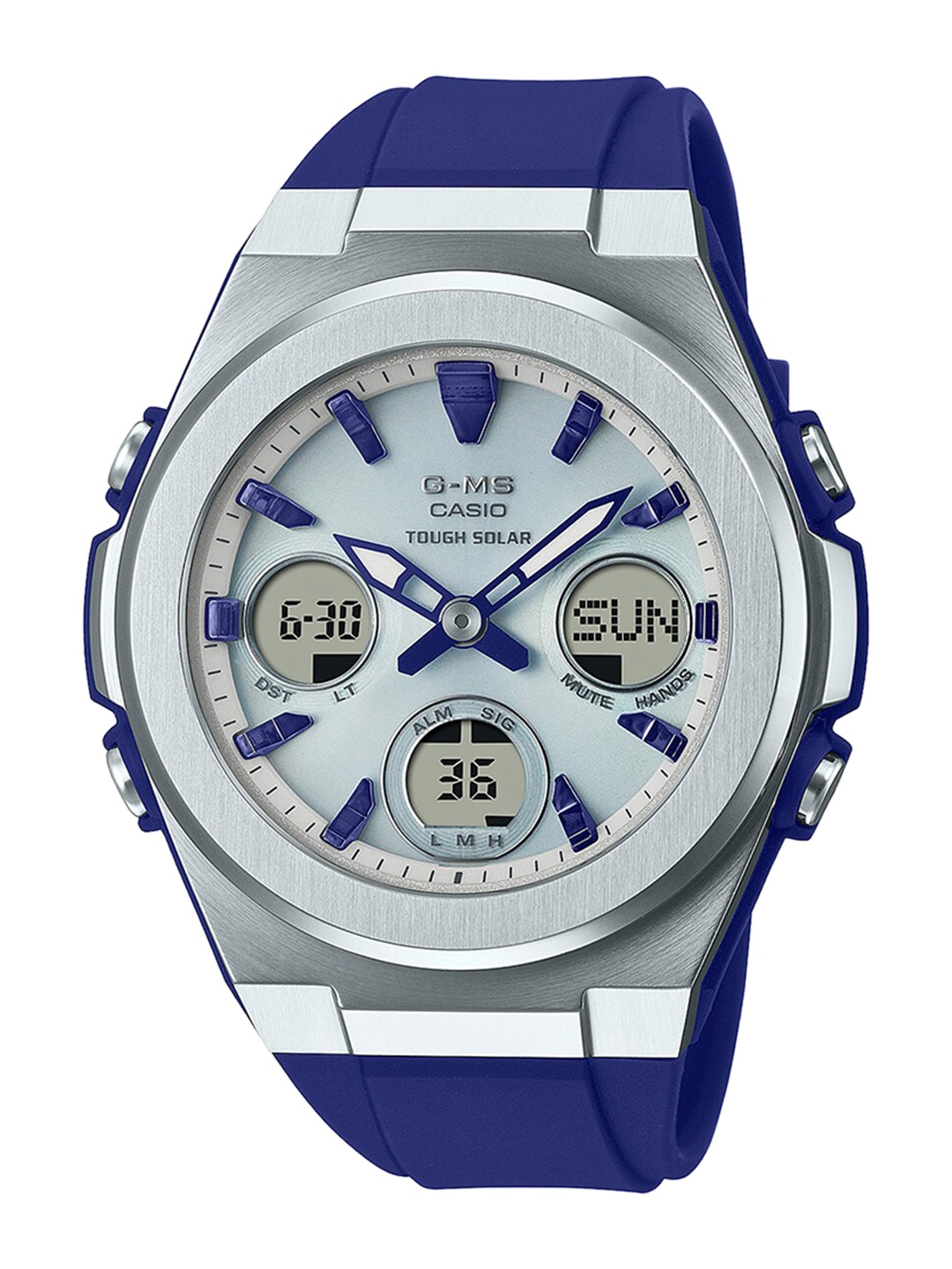 

CASIO Women Silver-Toned & Blue Analogue Watch