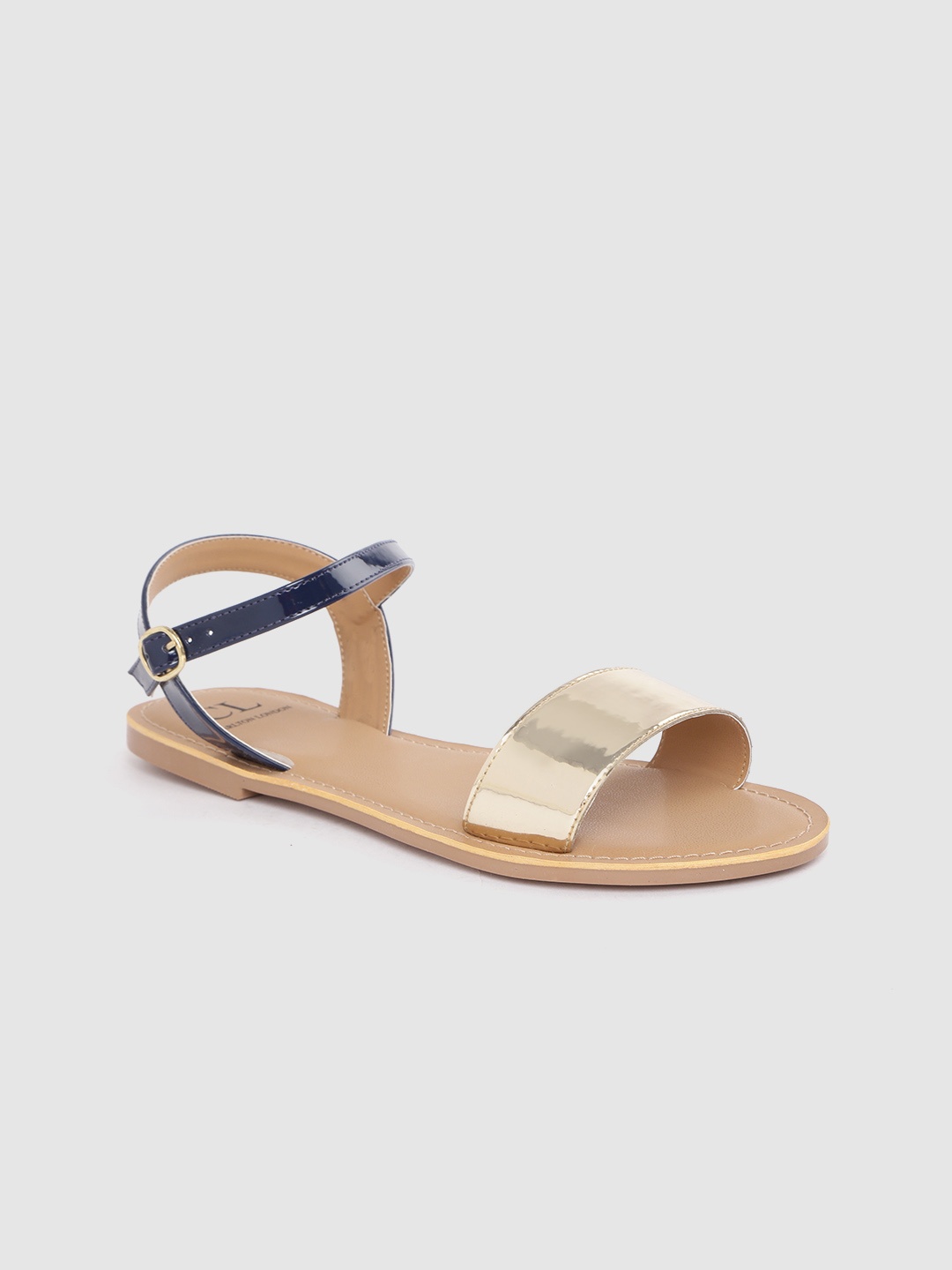 

Carlton London Women Gold-Toned Solid One Toe Flats