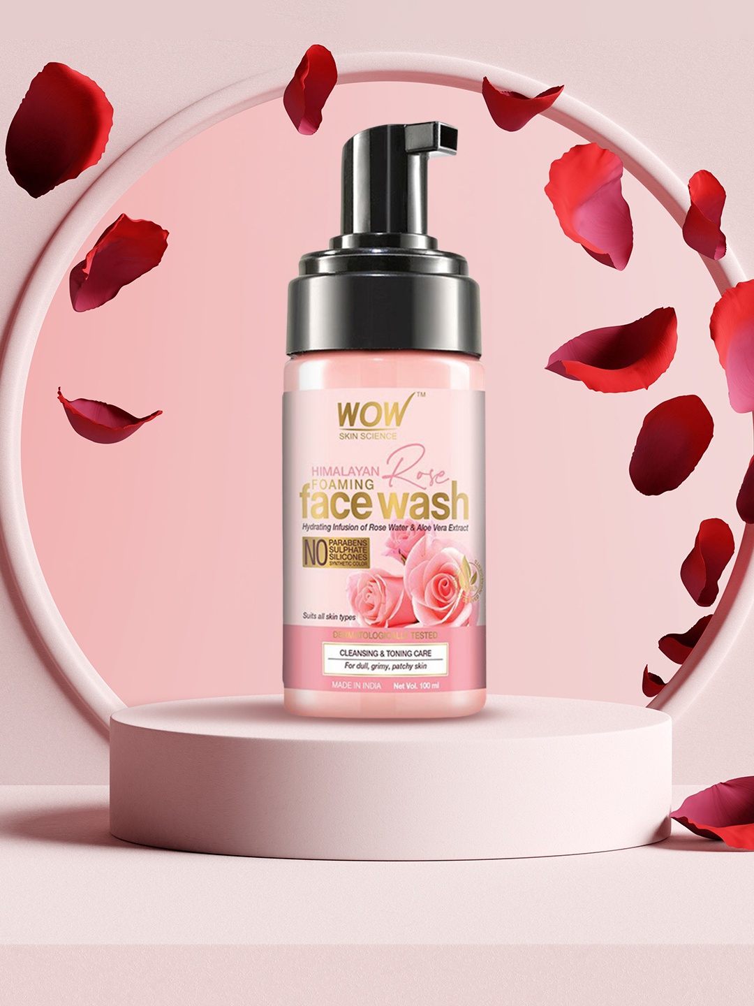 

WOW SKIN SCIENCE Unisex Himalayan Rose Foaming Face Wash 100 ml, Pink