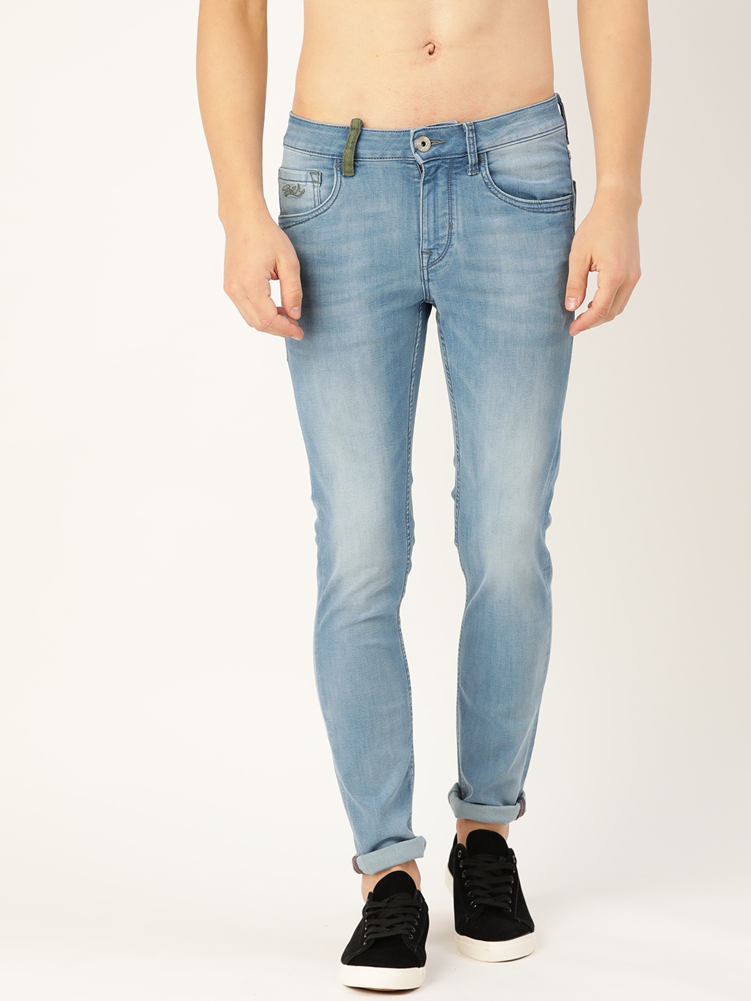 

Flying Machine Men Blue Tapered Fit Light Fade Stretchable Jeans