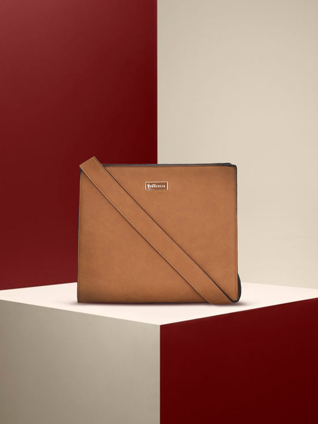

Van Heusen Brown Solid Sling Bag