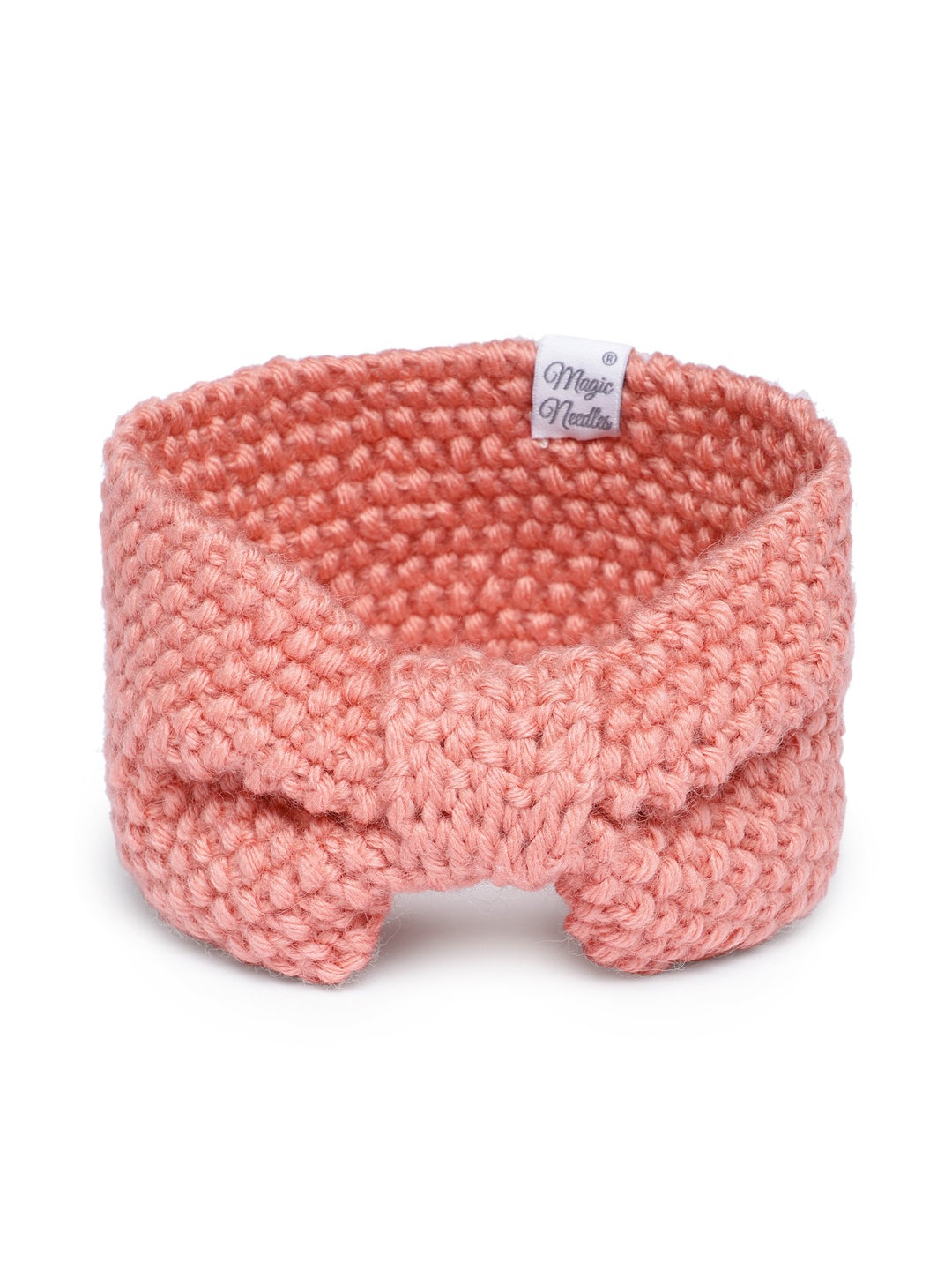 

Magic Needles Unisex Peach Bow-Shaped Headband