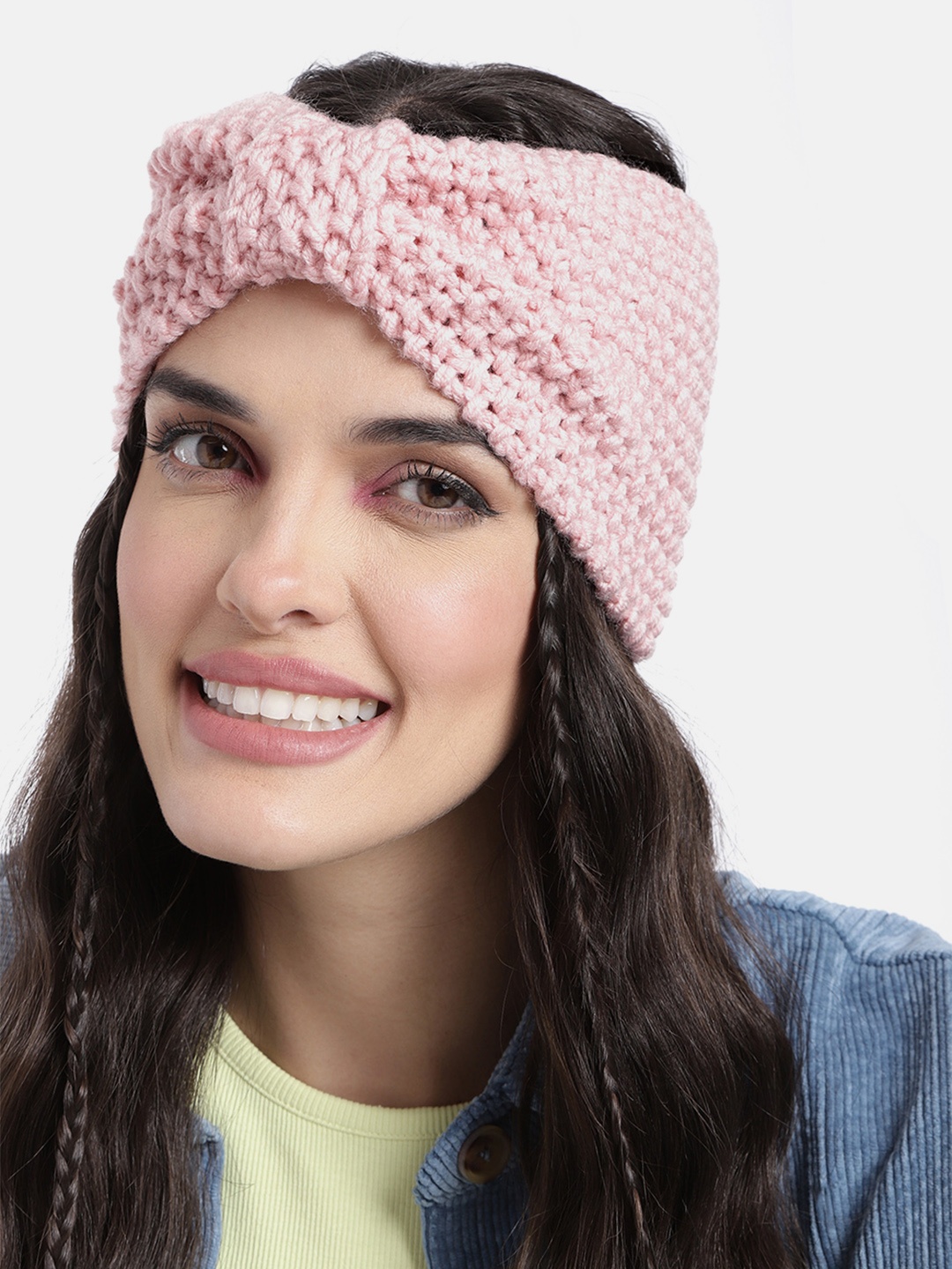 

Magic Needles Women Pink Bow Headband