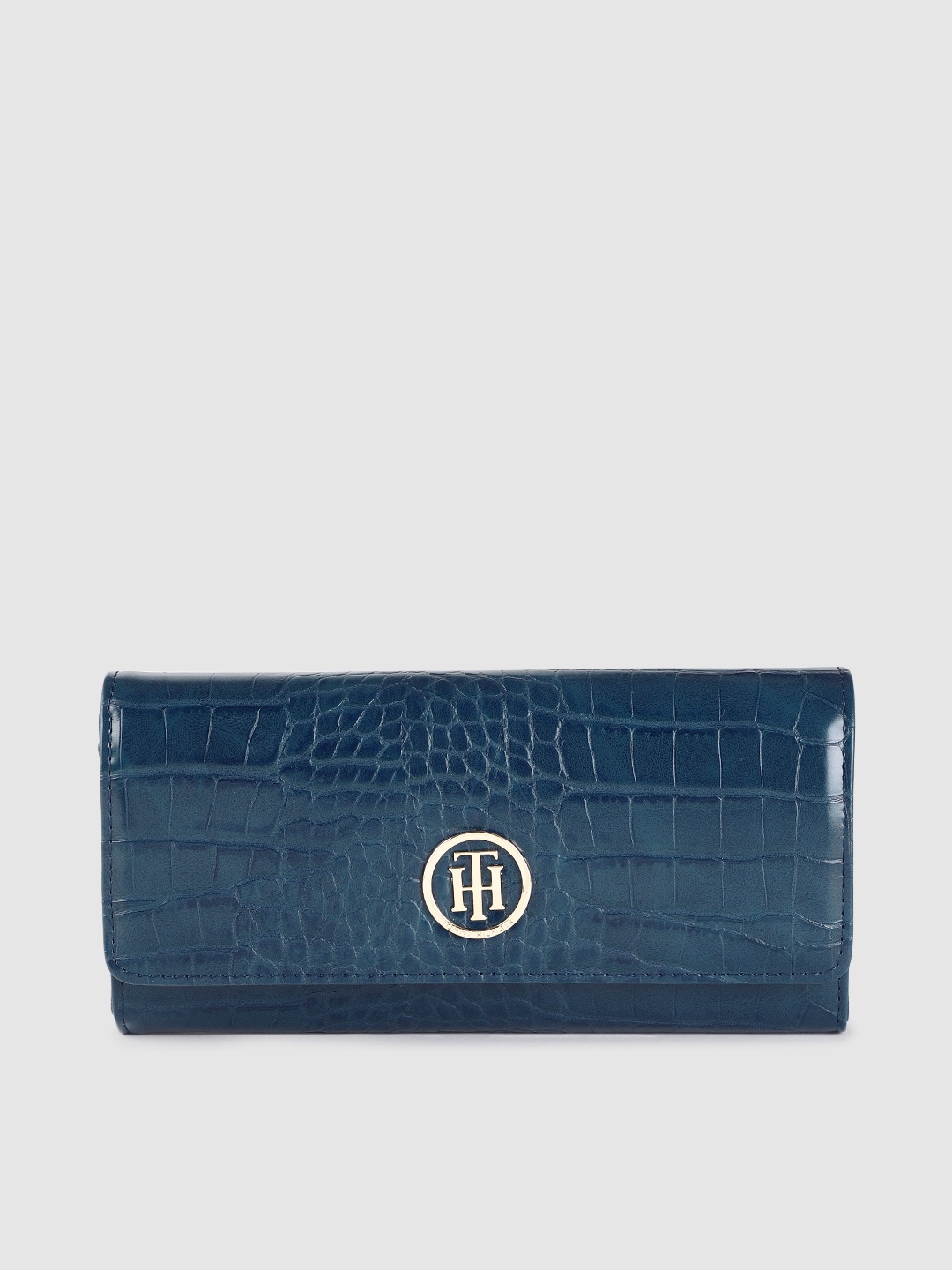 

Tommy Hilfiger Women Blue Textured Two Fold Wallet