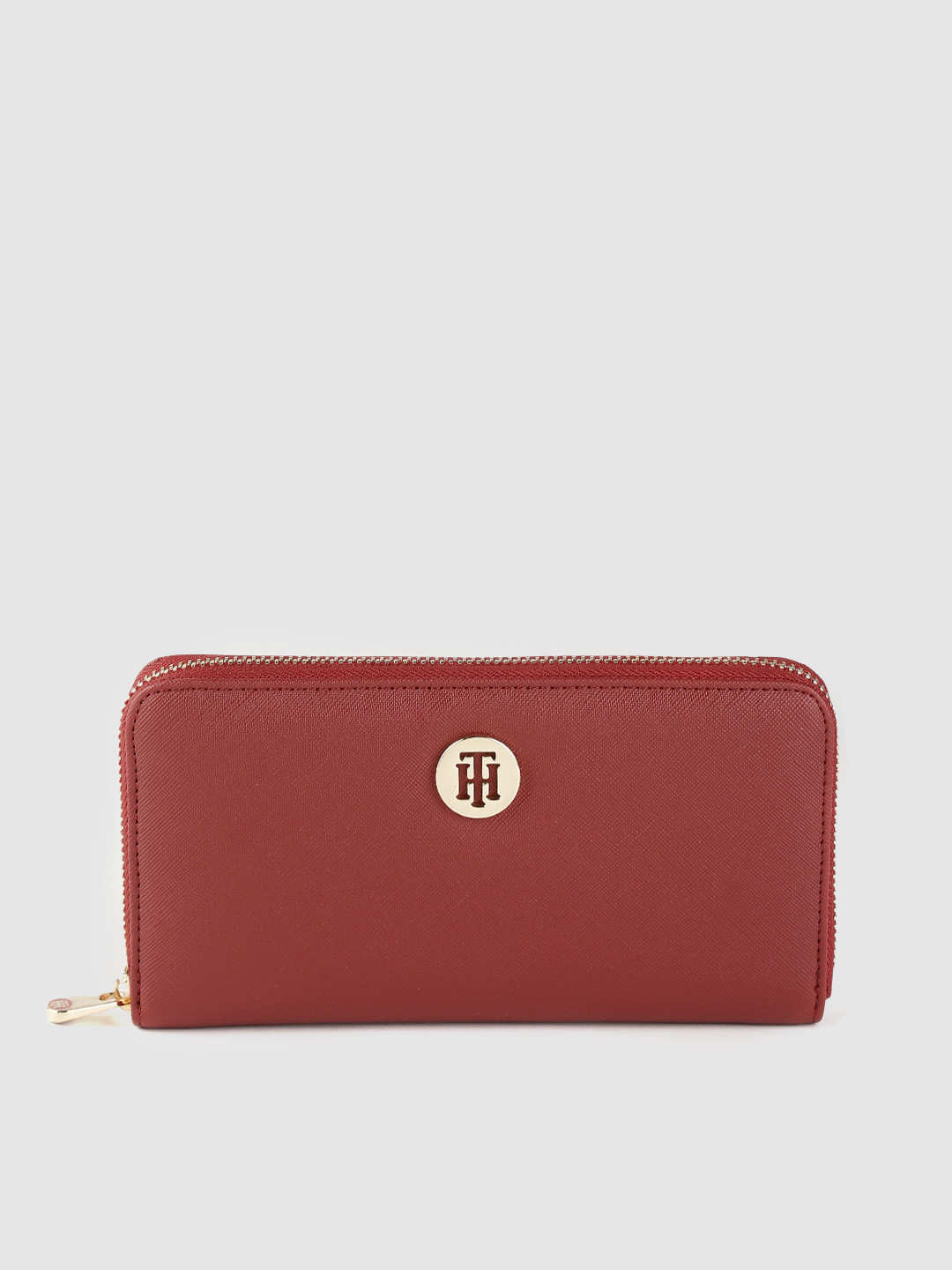 

Tommy Hilfiger Women Maroon Solid Zip Around Wallet