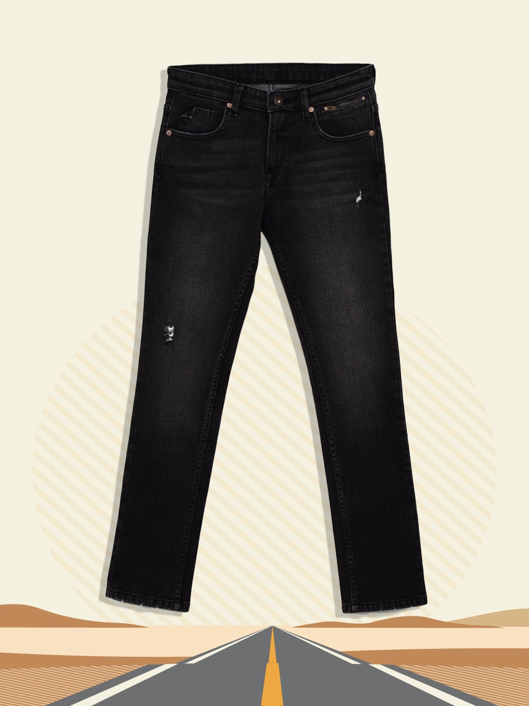 

Pepe Jeans Boys Black Slim Fit Mid-Rise Clean Look Stretchable Jeans