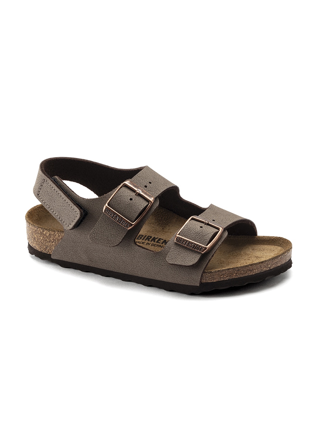 

Birkenstock Milano Hl Mocha Narrow Width Birko-Flor Nubuck With An Ankle Strap, Brown