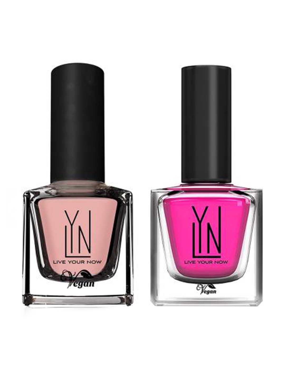 

LYN LIVE YOUR NOW 2 Pc Strawberry & Pinkie Pie Cream Fast Dry Nail Paint - 8 ml each, Pink