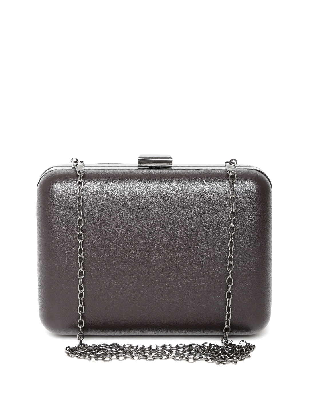 

Lino Perros Coffee Brown Box Clutch with Chain Strap