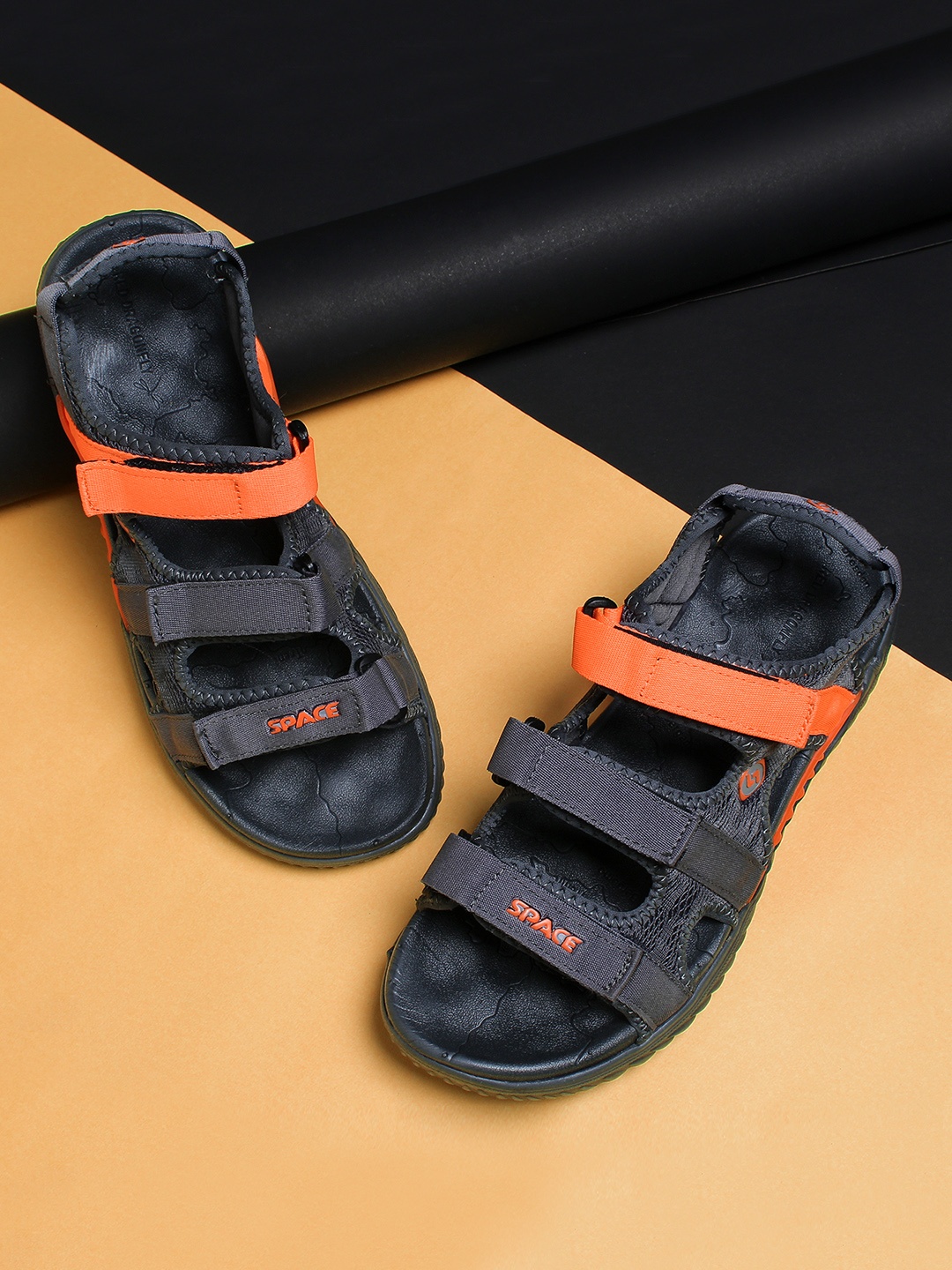 

Space Men Grey & Orange Comfort Sandals