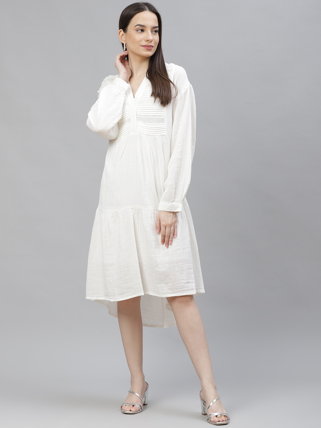 

Marks & Spencer White A-Line Maxi Dress