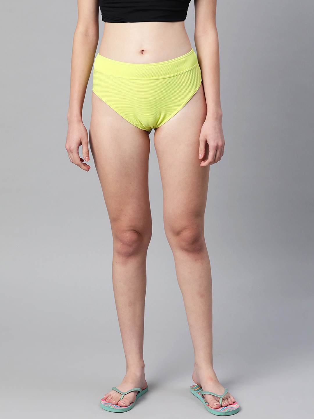 

Marks & Spencer Women Lime Green Solid Bikini Bottom