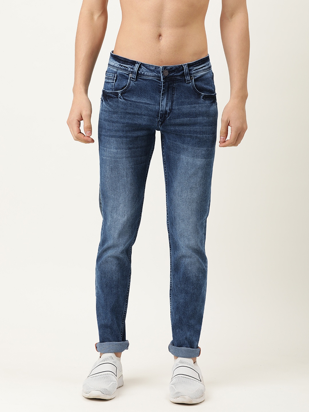 

Flying Machine Men Blue Micheal Slim Tapered Fit Light Fade Stretchable Jeans