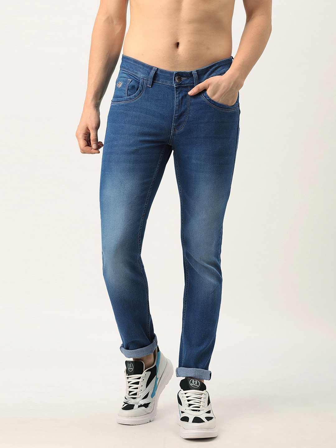 

Flying Machine Men Blue Jackson Skinny Fit Low-Rise Light Fade Stretchable Jeans
