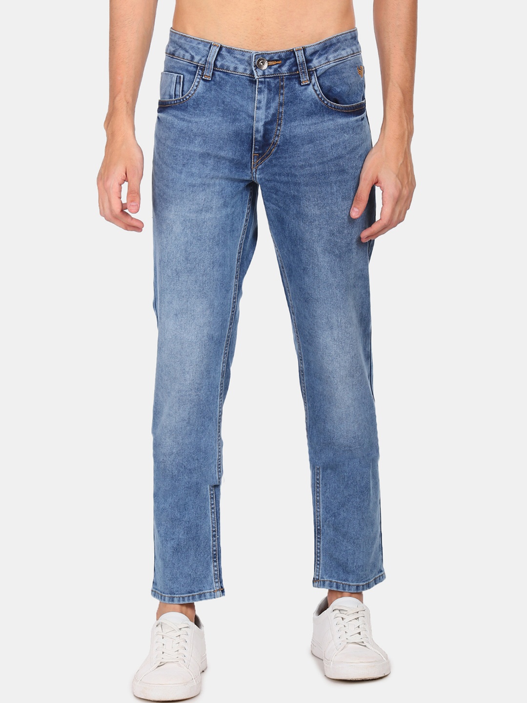 

Flying Machine Men Blue Heavy Fade Stretchable Jeans