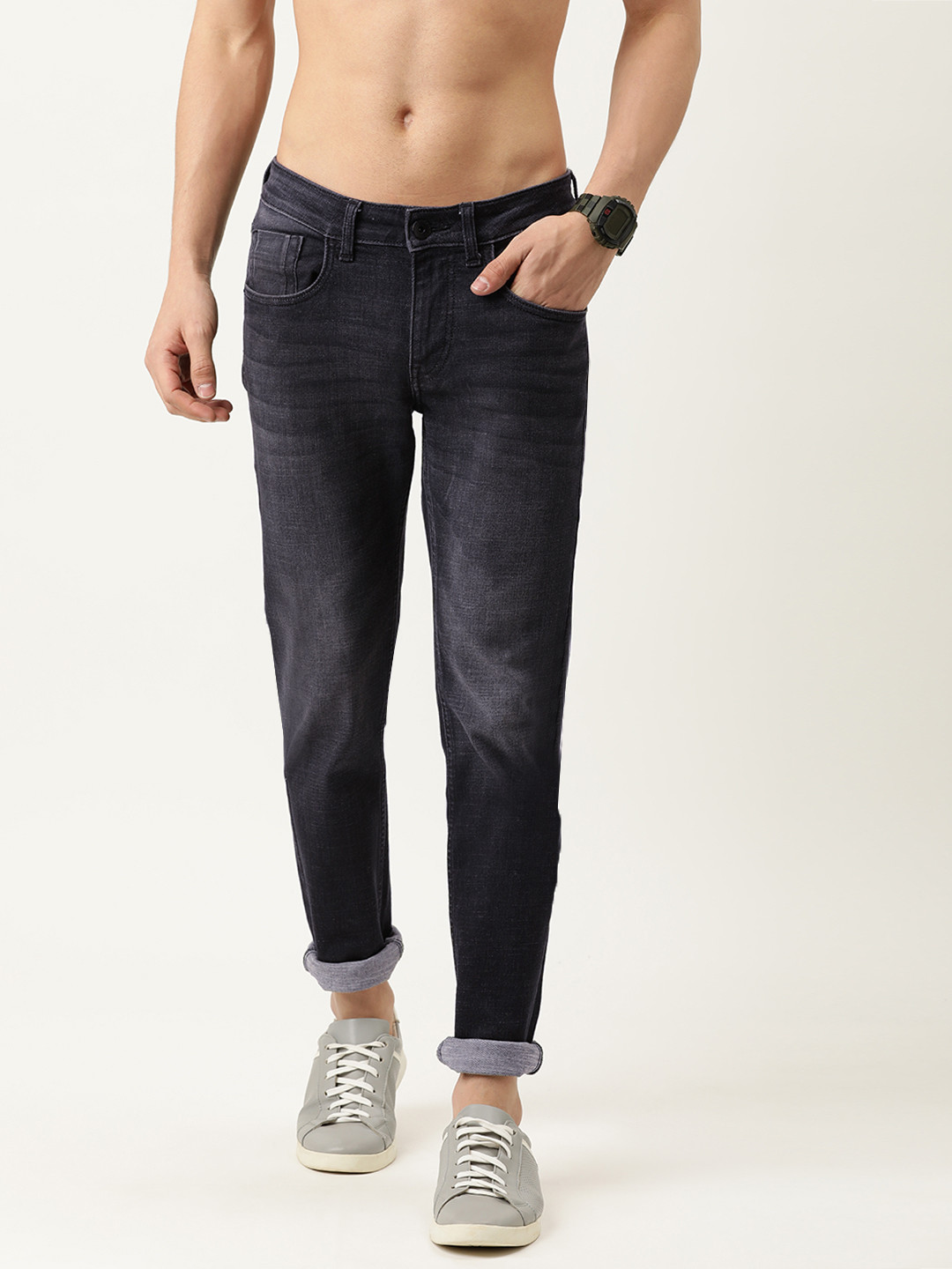 

Flying Machine Men Black Jackson Skinny Fit Low-Rise Light Fade Stretchable Jeans