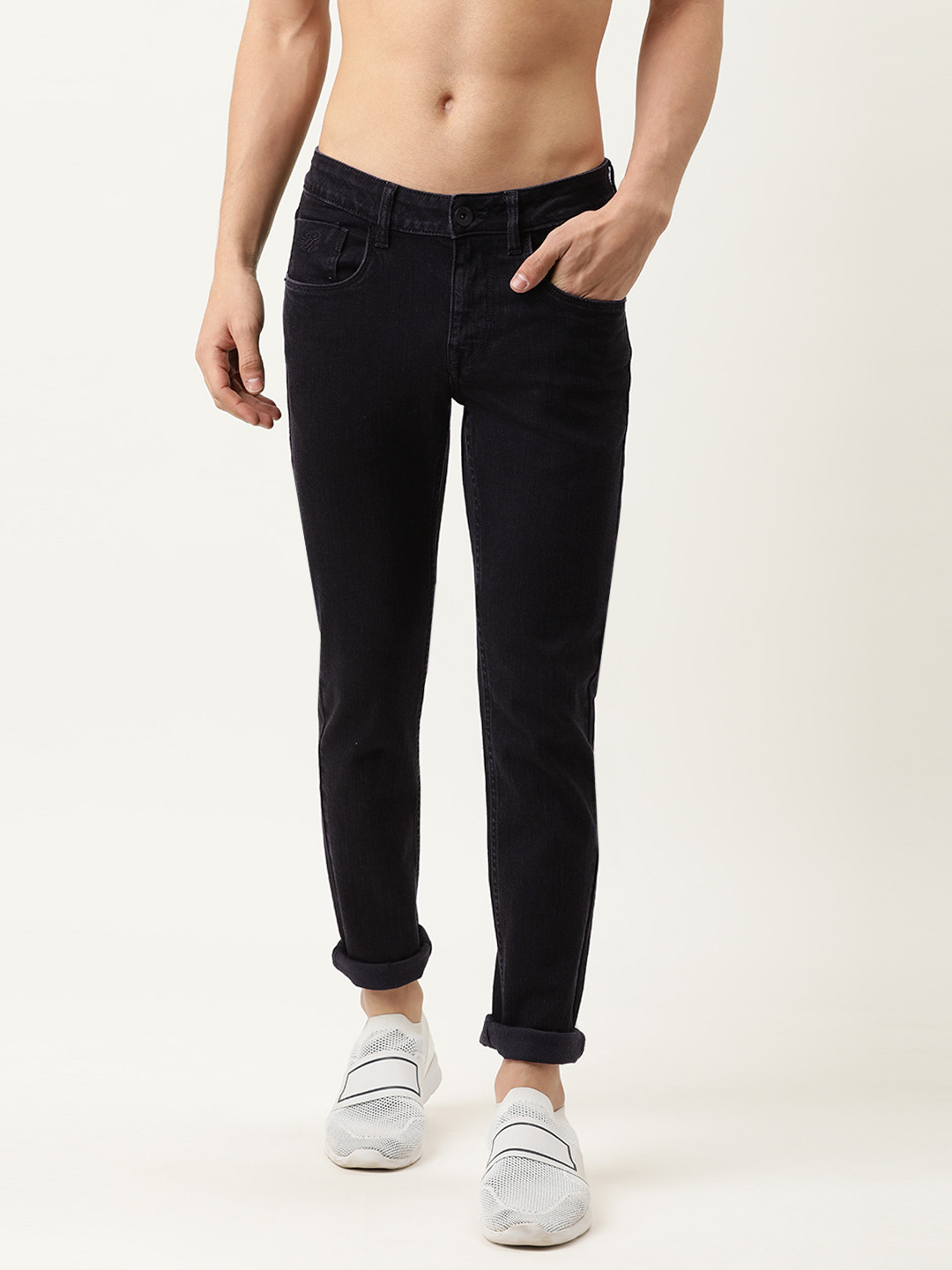 

Flying Machine Men Black Jackson Skinny Fit Low-Rise Stretchable Jeans