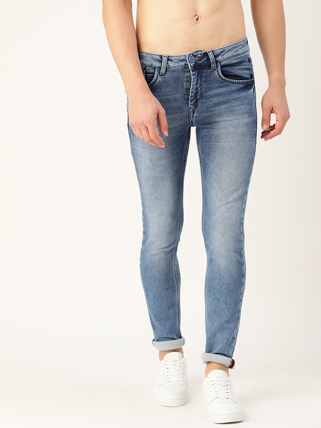 

Flying Machine Men Blue Jackson Skinny Fit Low-Rise Light Fade Stretchable Jeans