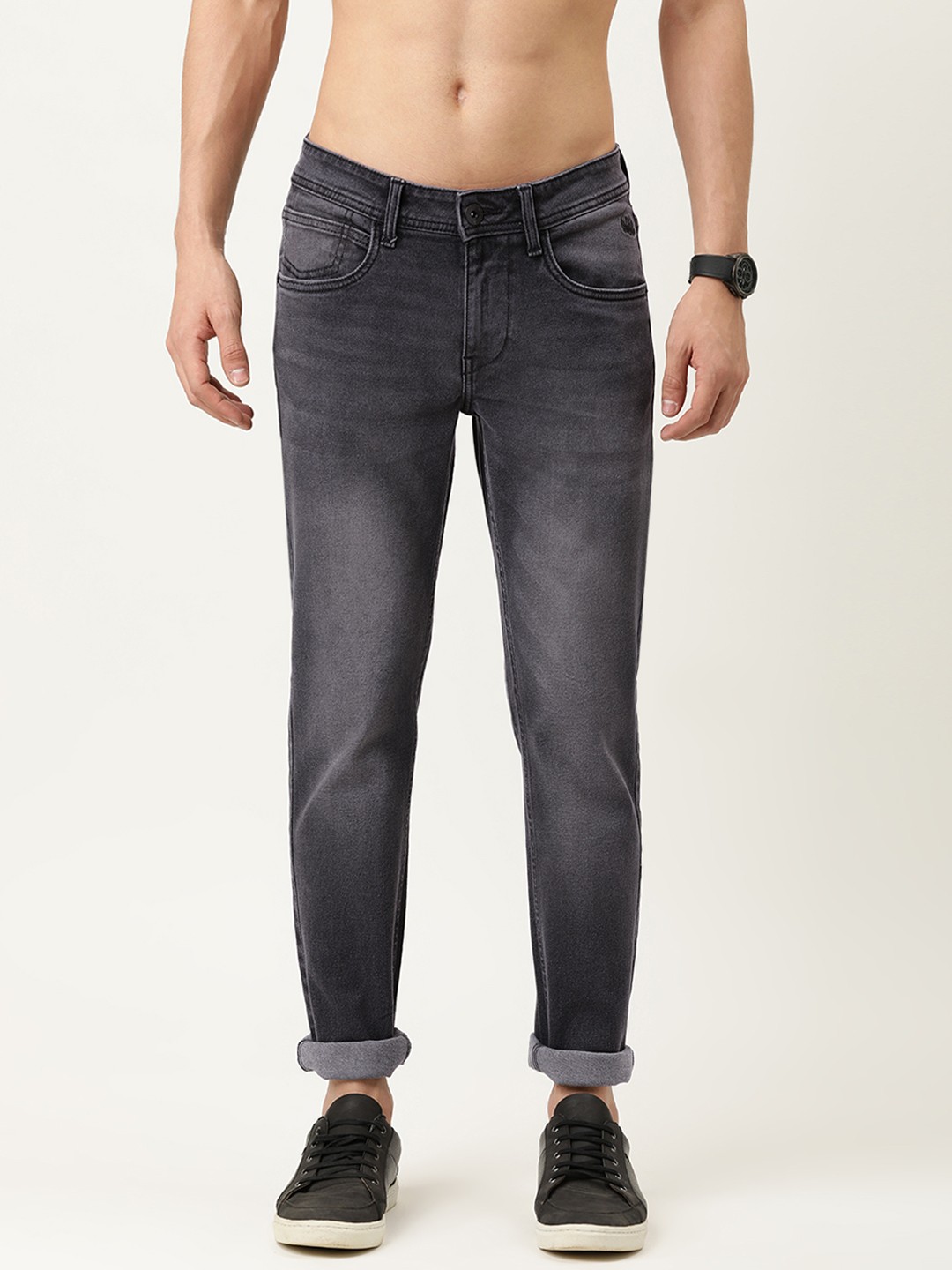

Flying Machine Men Grey Jackson Skinny Fit Low-Rise Light Fade Stretchable Jeans