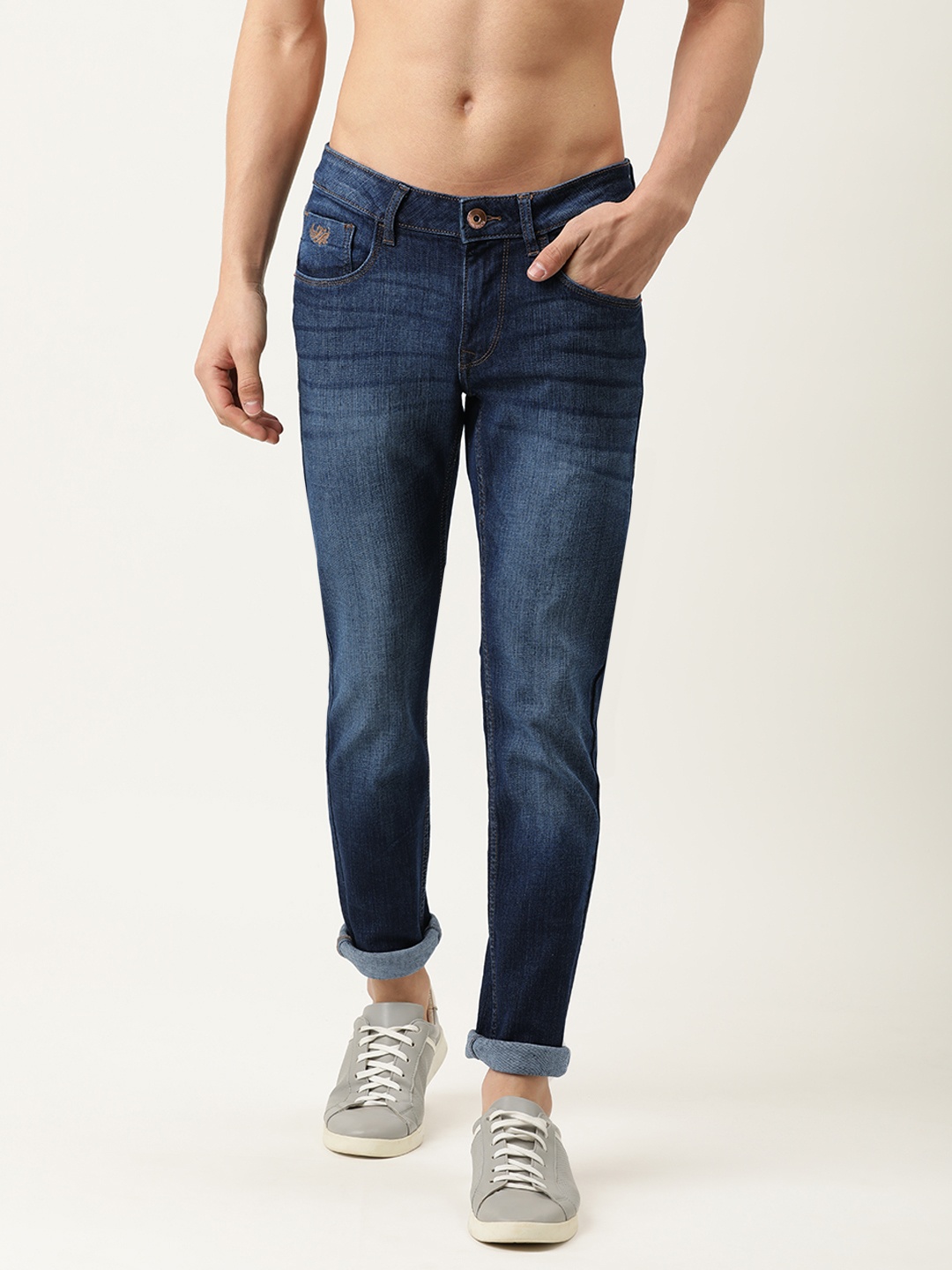 

Flying Machine Men Blue Jackson Skinny Fit Low-Rise Light Fade Stretchable Jeans