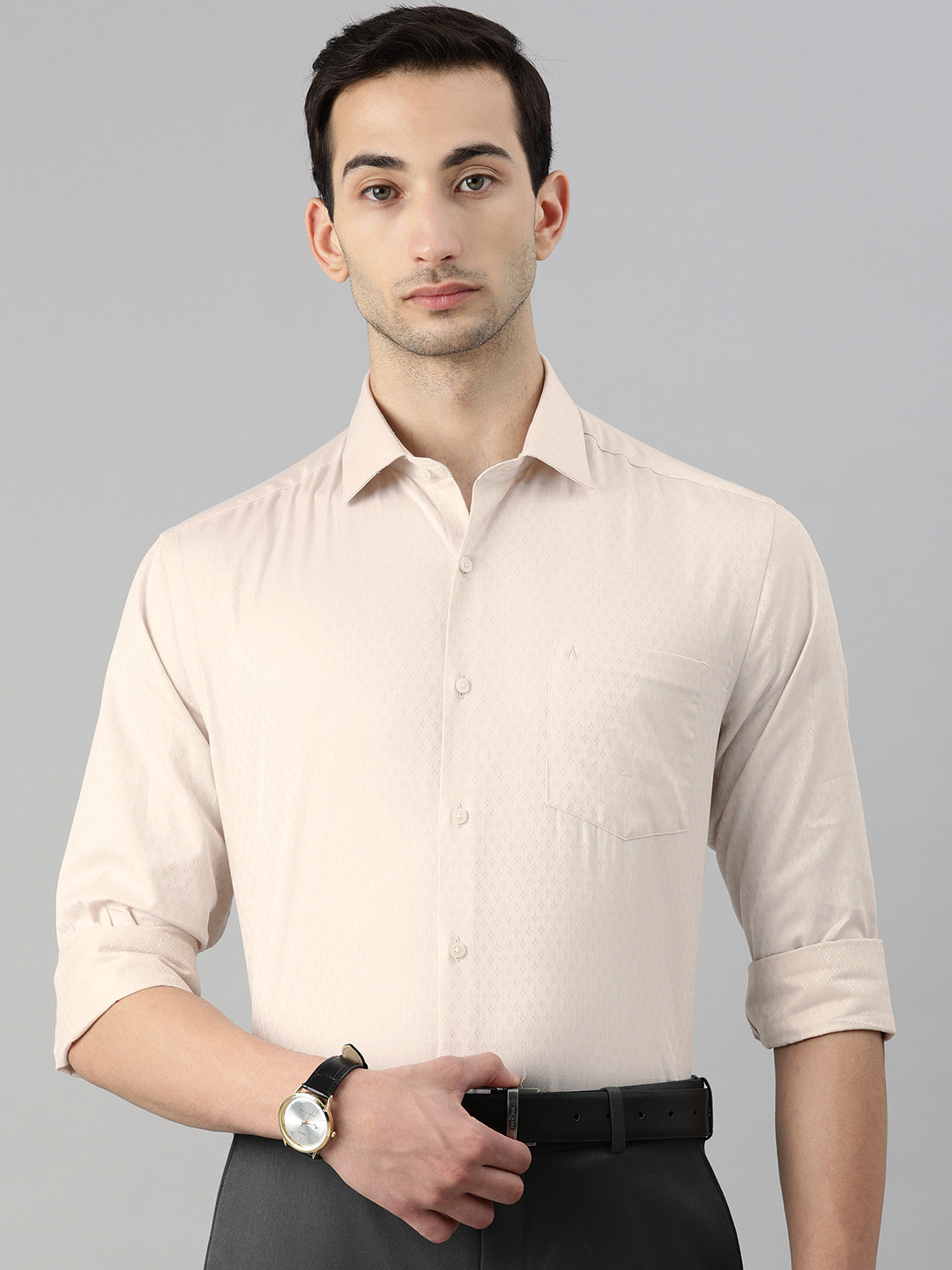 

Arrow Men Beige Slim Fit Formal Shirt
