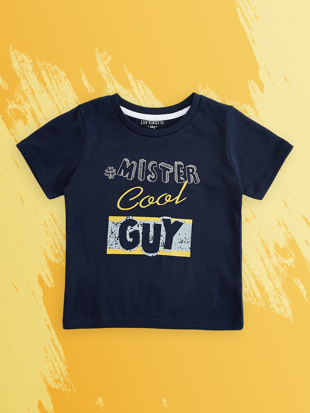 

Pantaloons Baby Boys Navy Blue Printed Round Neck T-shirt