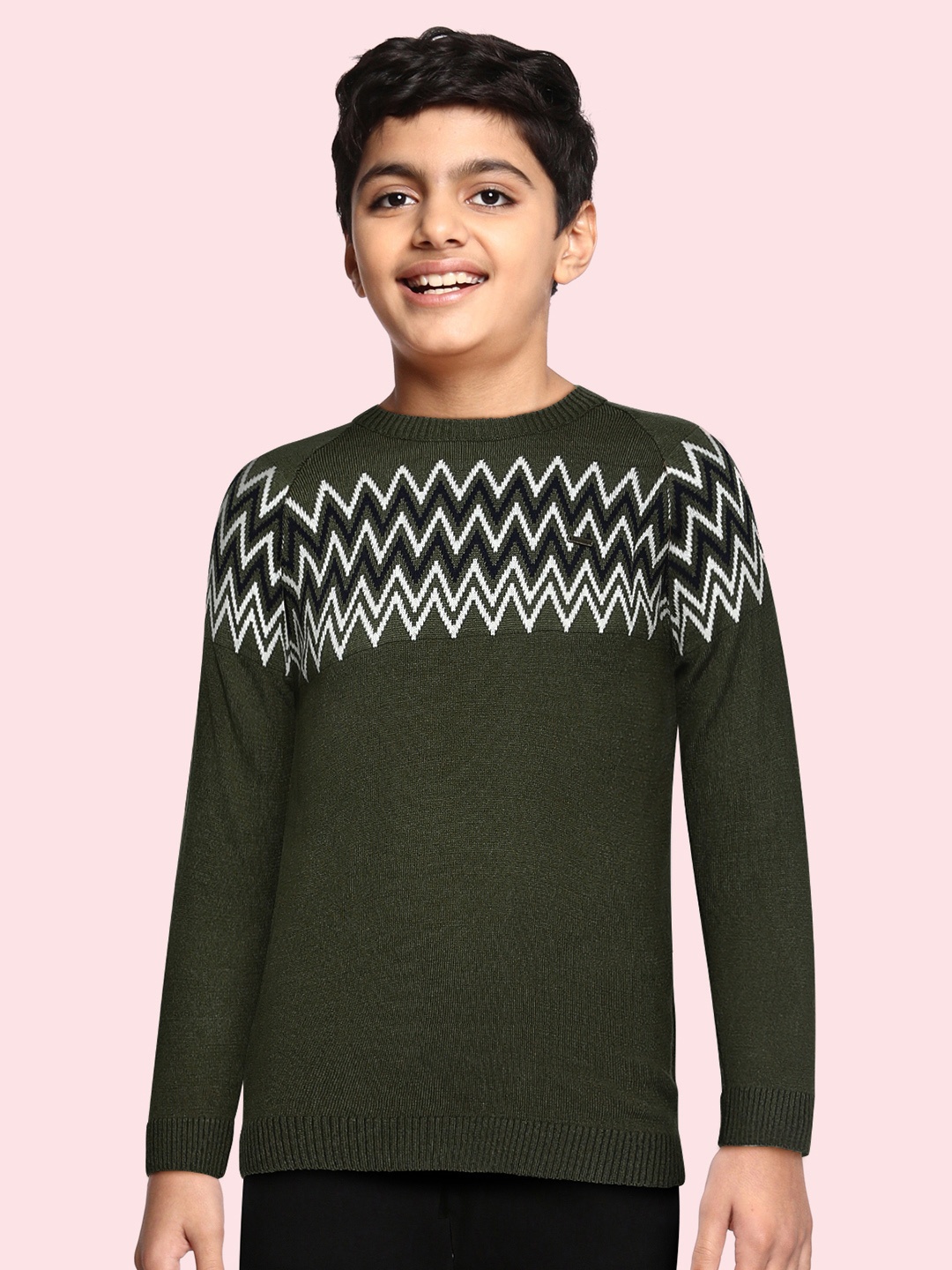 

Allen Solly Junior Boys Olive Striped