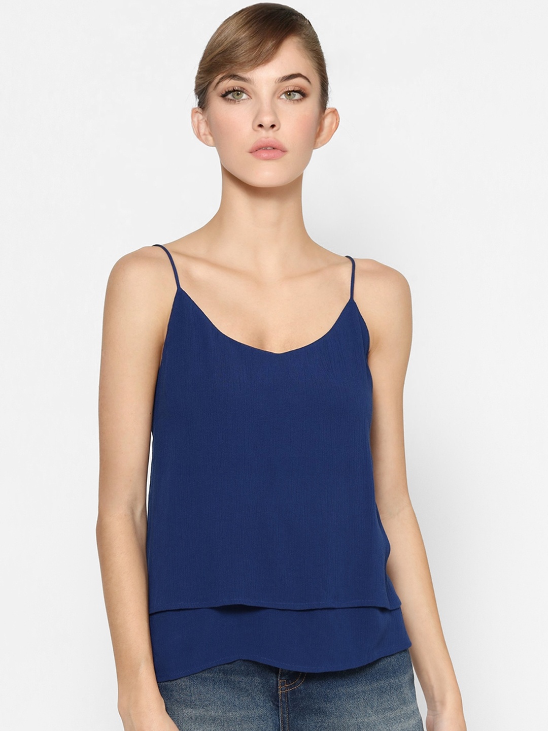 

ONLY Blue Solid Top