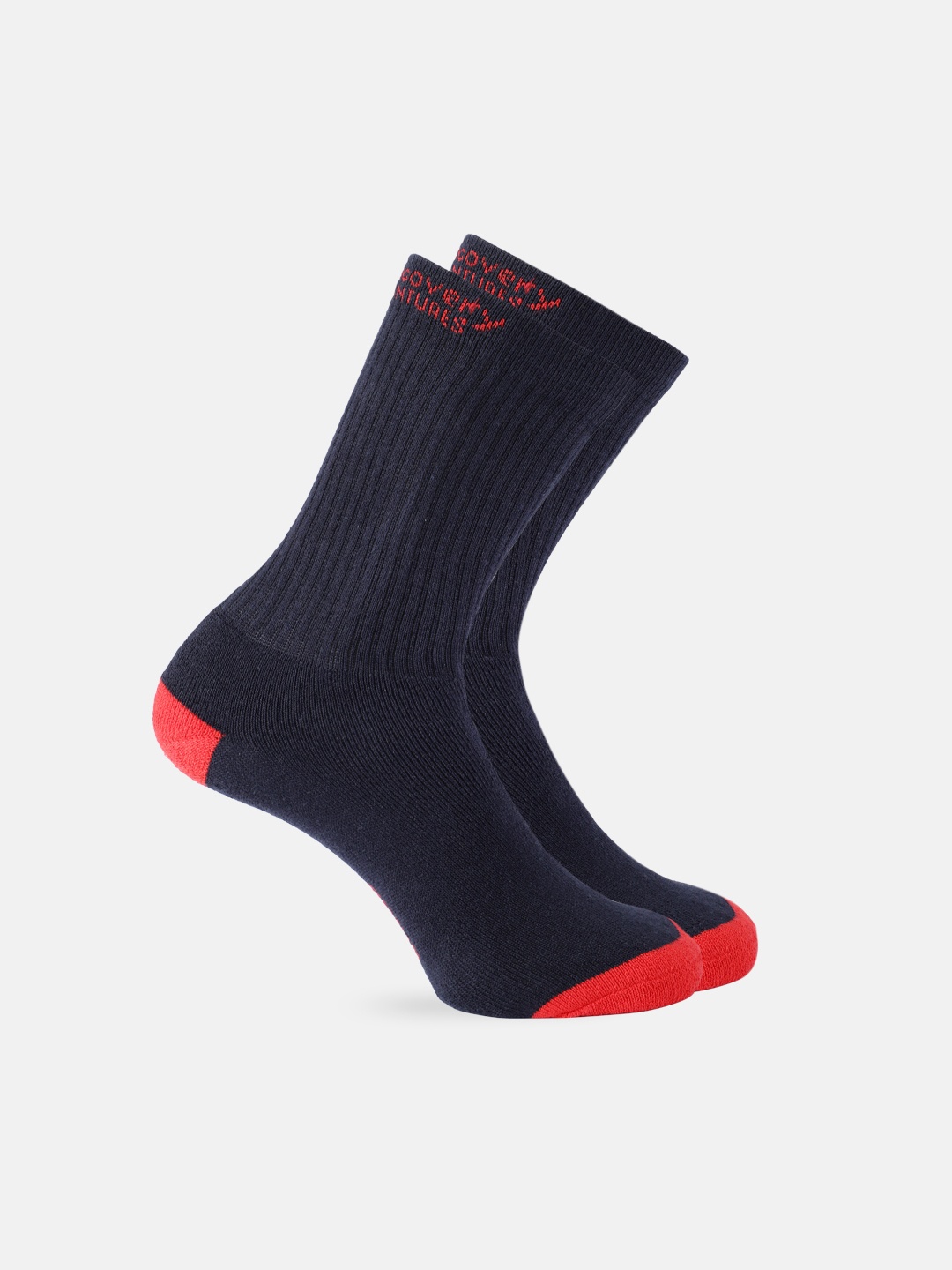 

Roadster x Discovery Adventures Men Navy Blue Organic Cotton Crew Socks Pack of 2