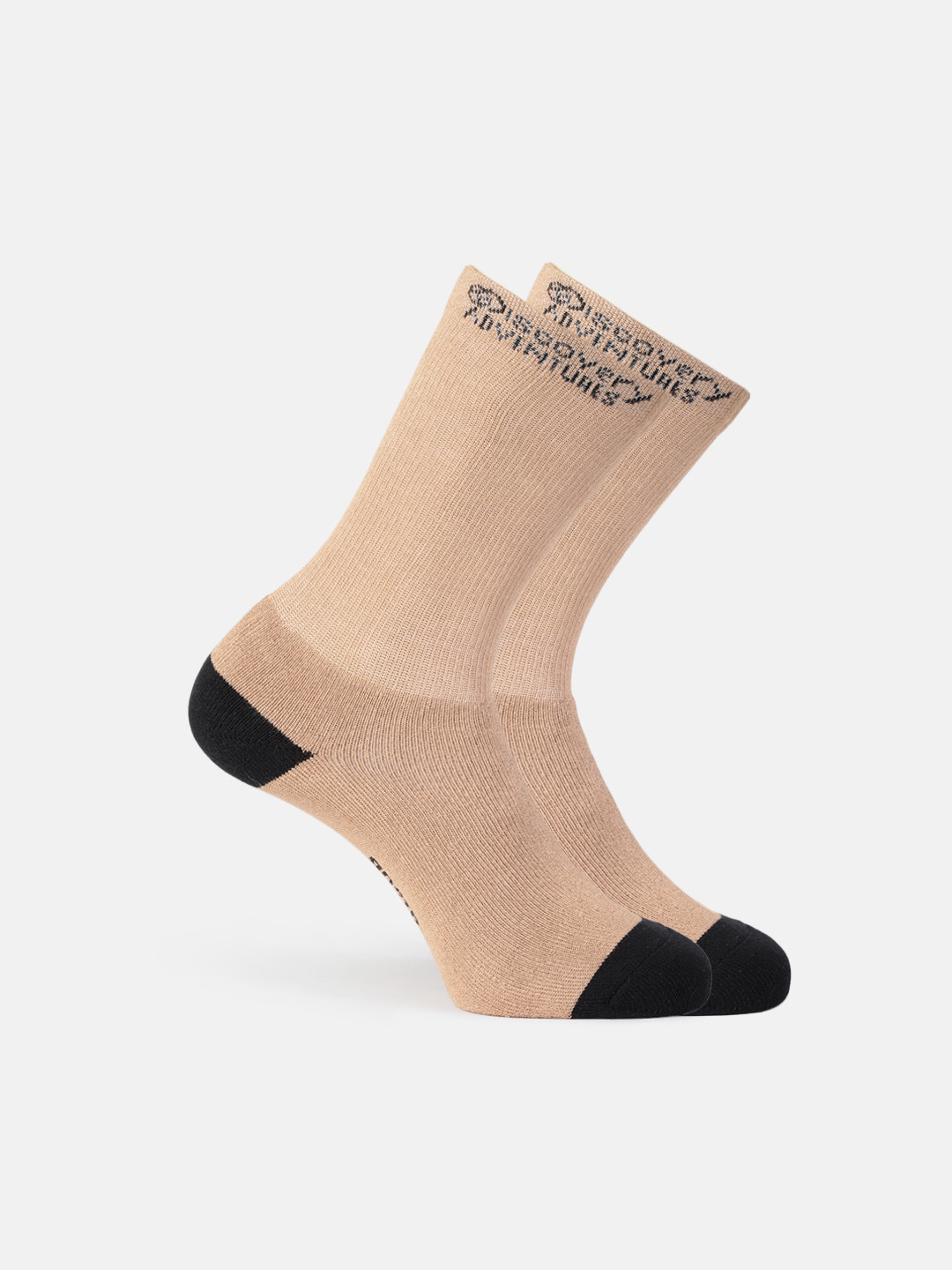 

Roadster x Discovery Adventures Men Beige Bamboo Cotton Crew Calf Length Socks Pack of 2