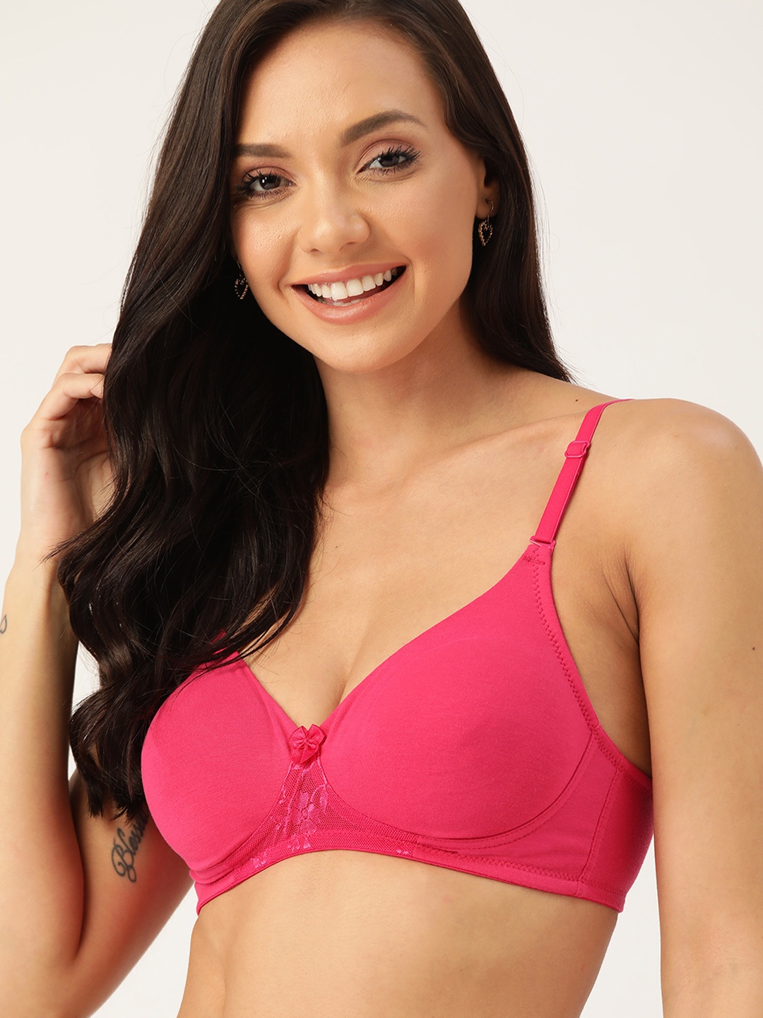 

DressBerry Pink T-shirt Bra Medium Coverage Non Padded DB-WPD-BRA-027N