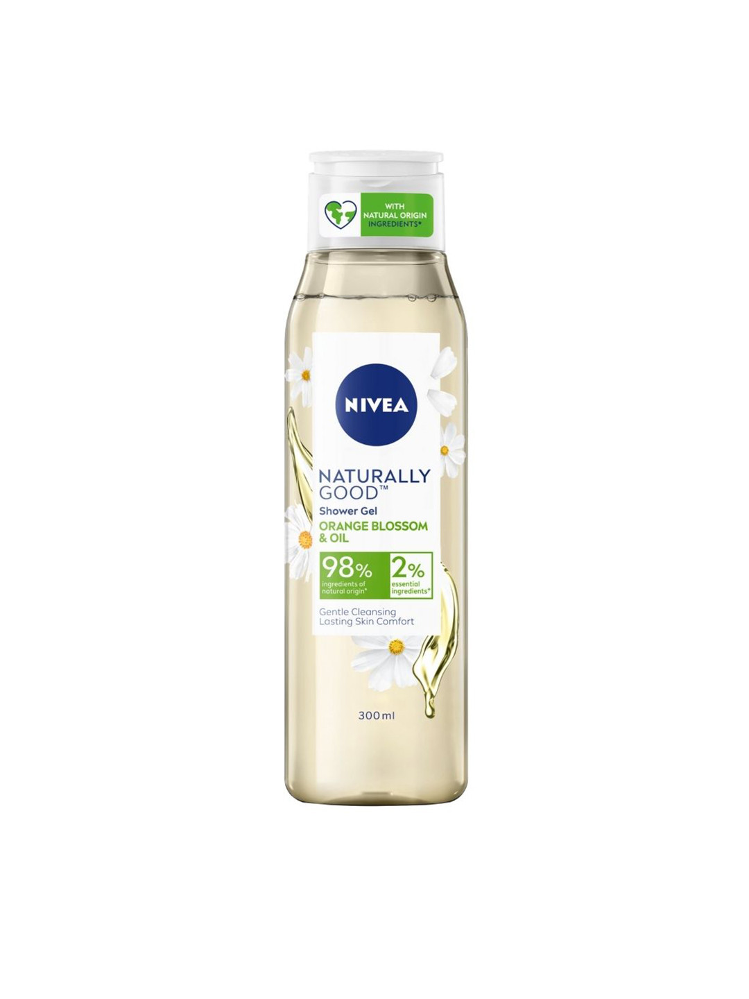 

Nivea Naturally Good Orange Blossom & Oil Sustainable Shower Gel 300 ml, Transparent
