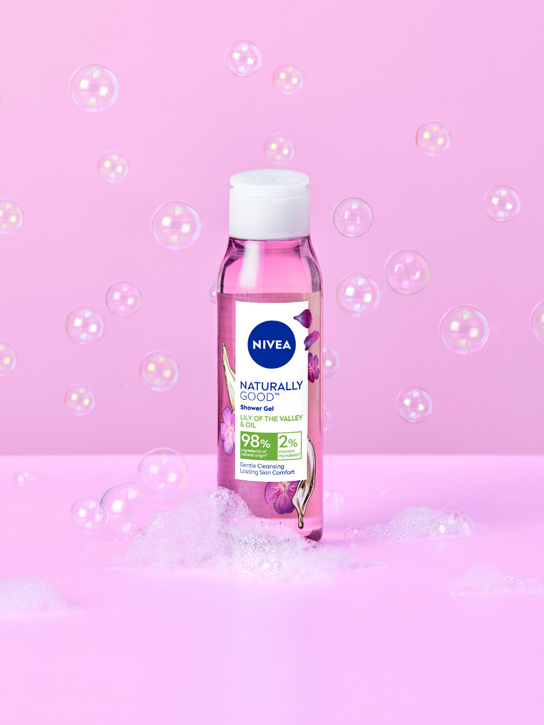 

Nivea Naturally Good Lily of the Valley & Oil Sustainable Shower Gel 300 ml, Transparent